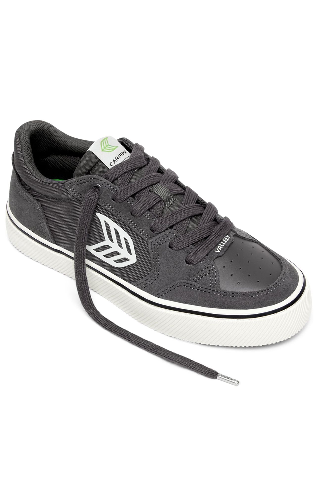 VALLELY PRO MAGNET GREY SUEDE AND CORDURA IVORY LOGO SNEAKER 2
