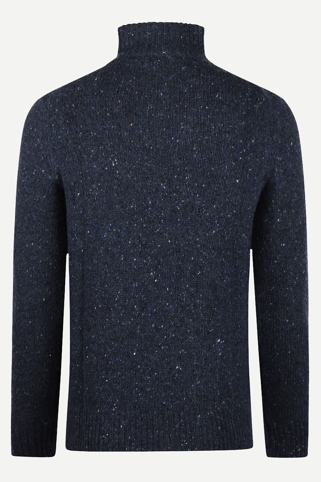 ZIP MOCK FISHERMANS SWEATER NAVY 2