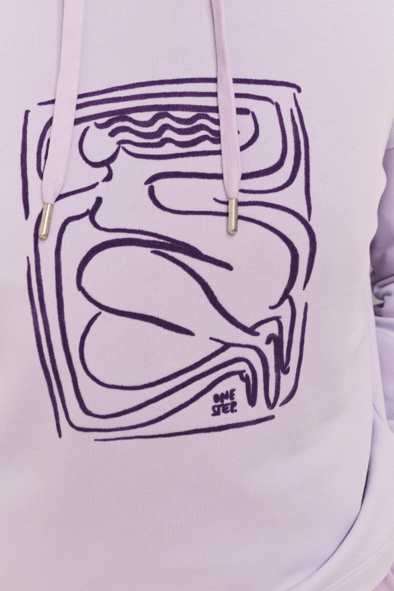 MAORI GLYCINE FLEECE HOODIE WITH FLOCKED VELVET DANCER PRINT 5