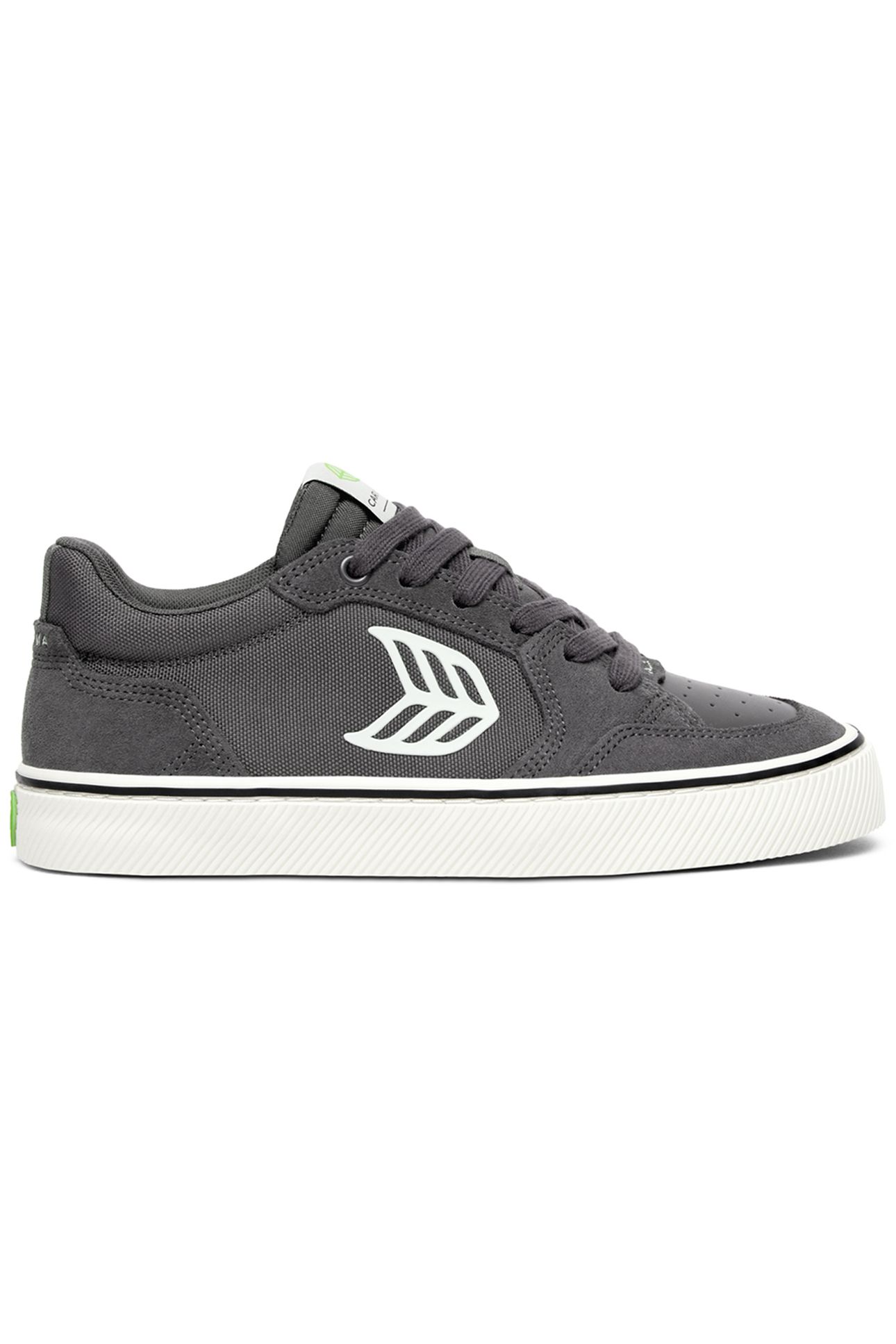 VALLELY PRO MAGNET GREY SUEDE AND CORDURA IVORY LOGO SNEAKER 1