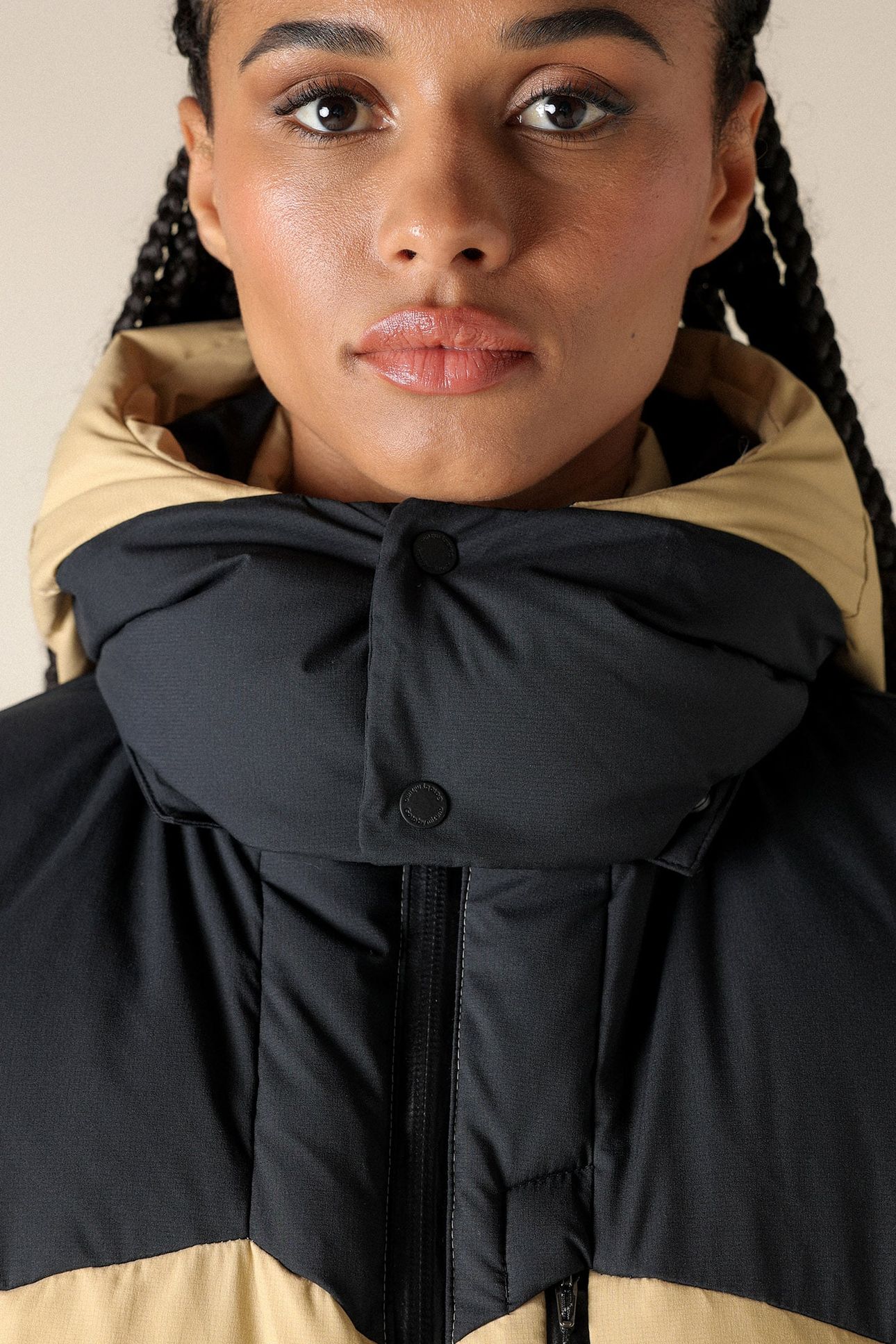 SL GTX WINDSTOPPER DOWN JACKET UNISEX BEIGE TAUPE / BLACK 6