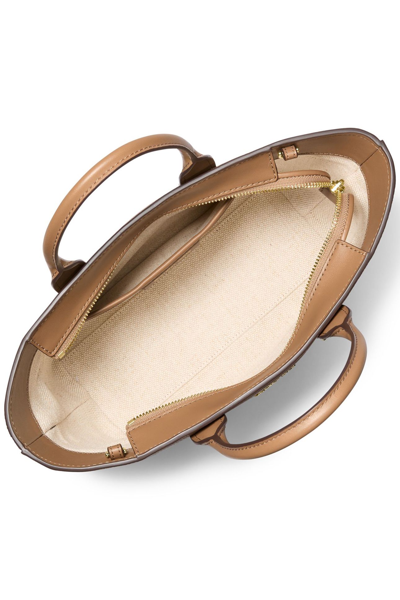 LEATHER SATCHEL BAG IN BEIGE 3