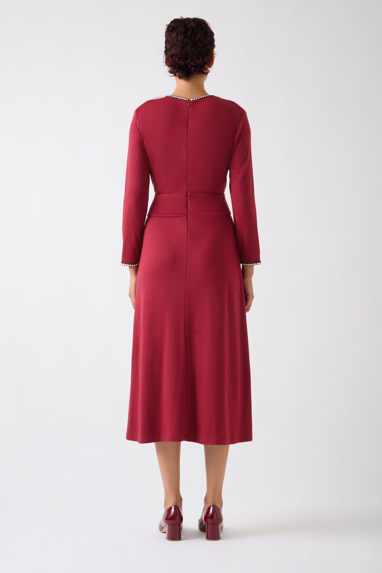 DR ASTRID PONTE DRESS DARK RED 6