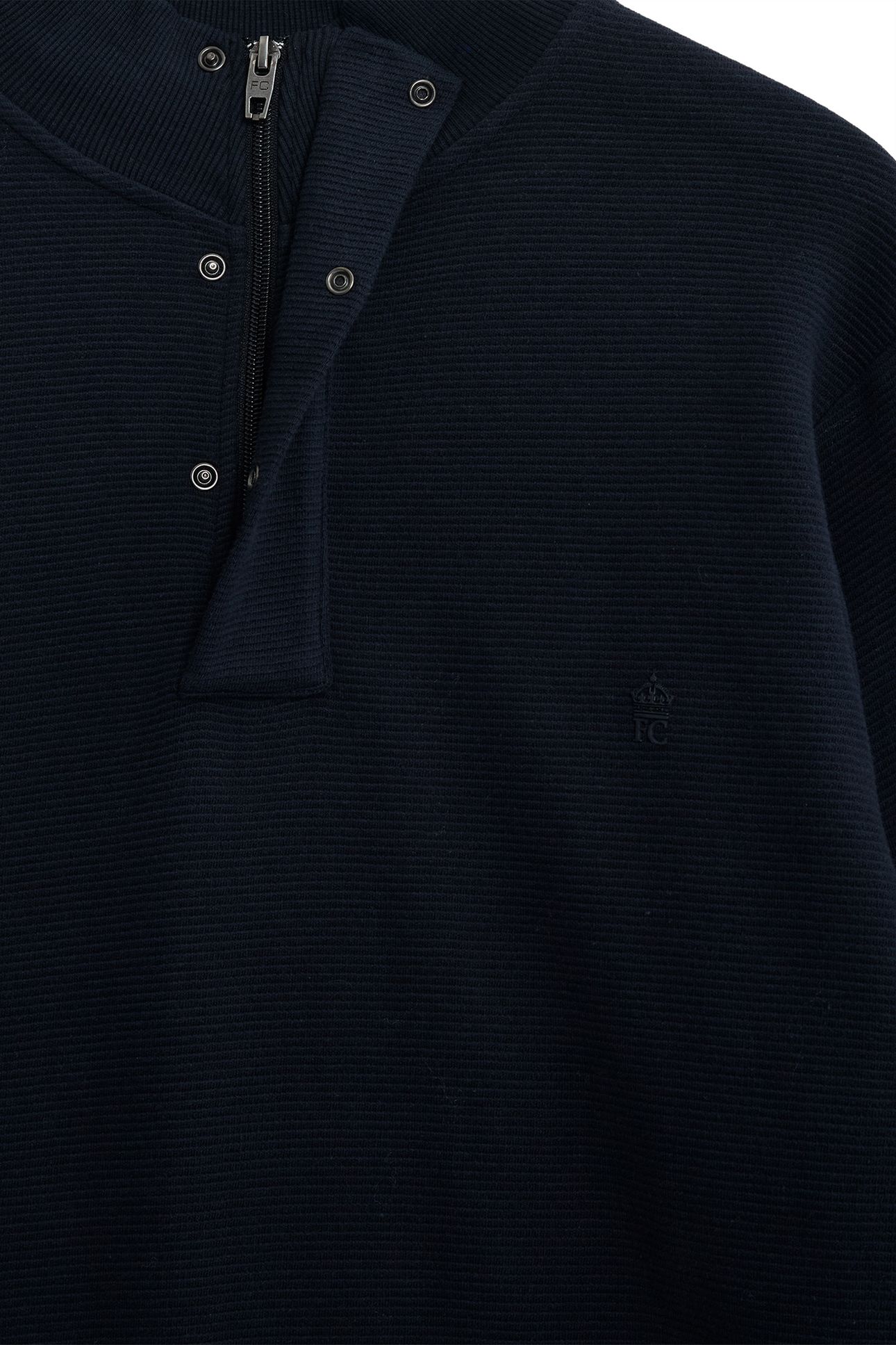 FC 1/2 ZIP PLACKET OTTOMAN MARINE 3
