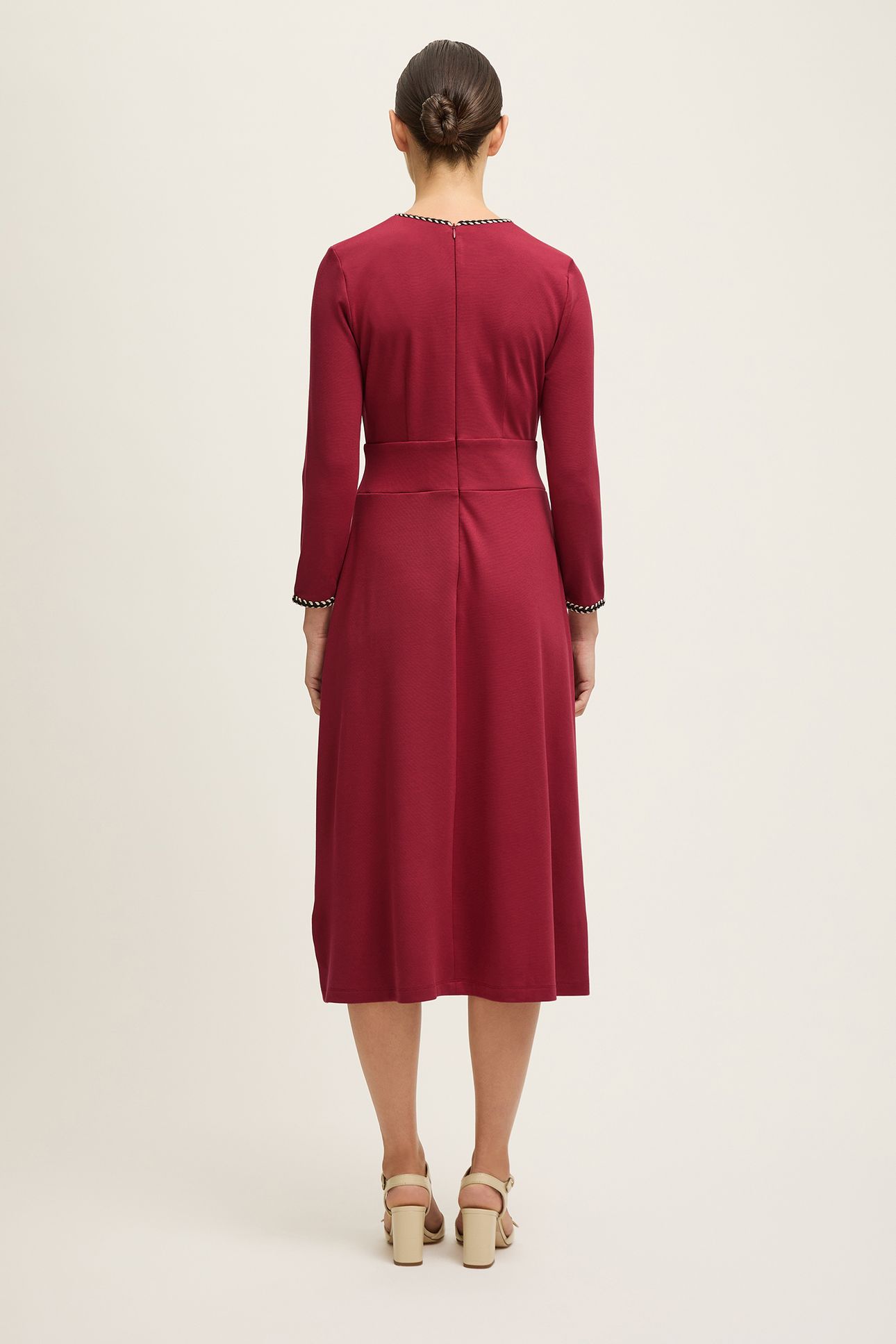 DR ASTRID PONTE DRESS DARK RED 3