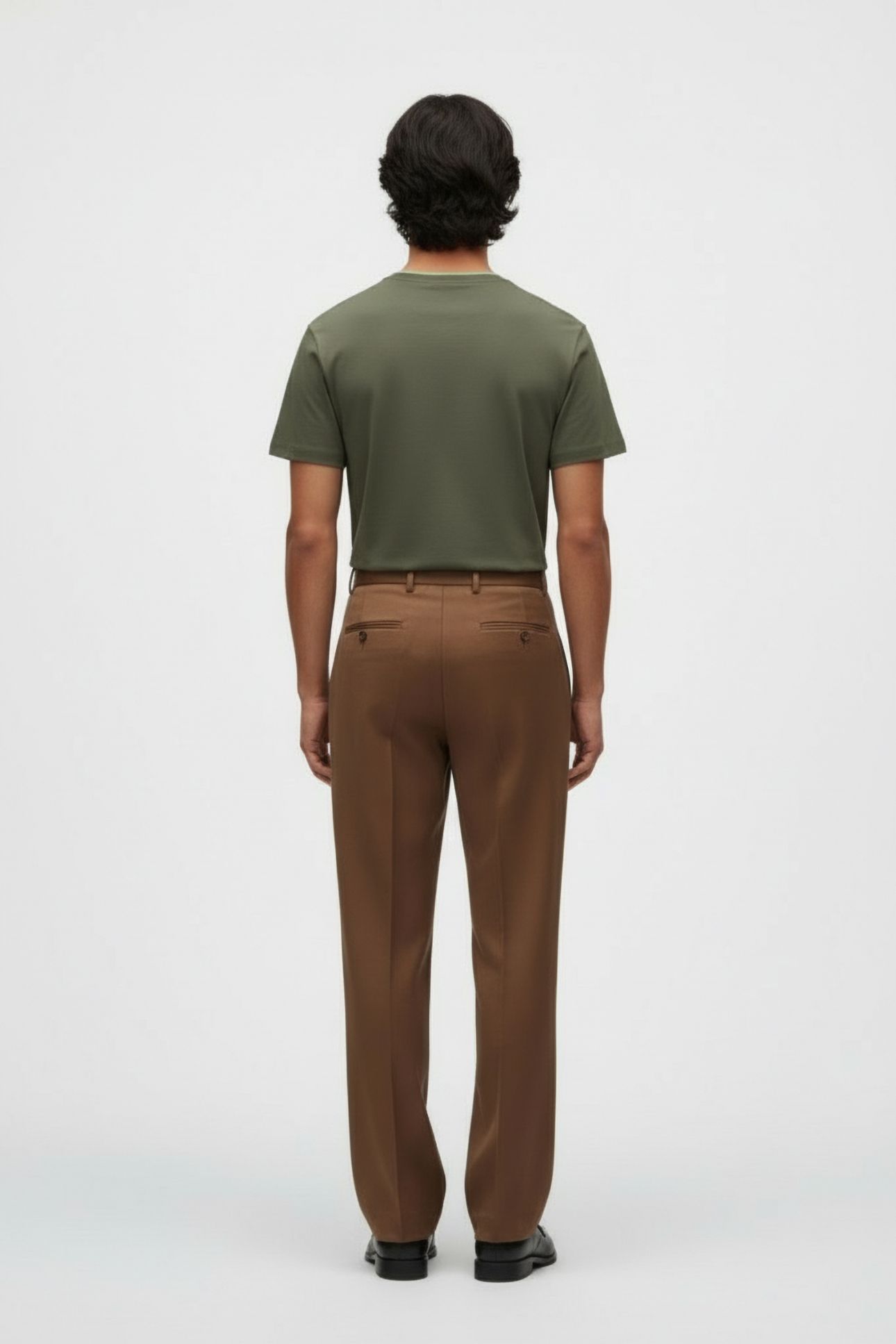 SS DOUBLE NECK GRAPHIC TEE OLIVE/KHAKI 2