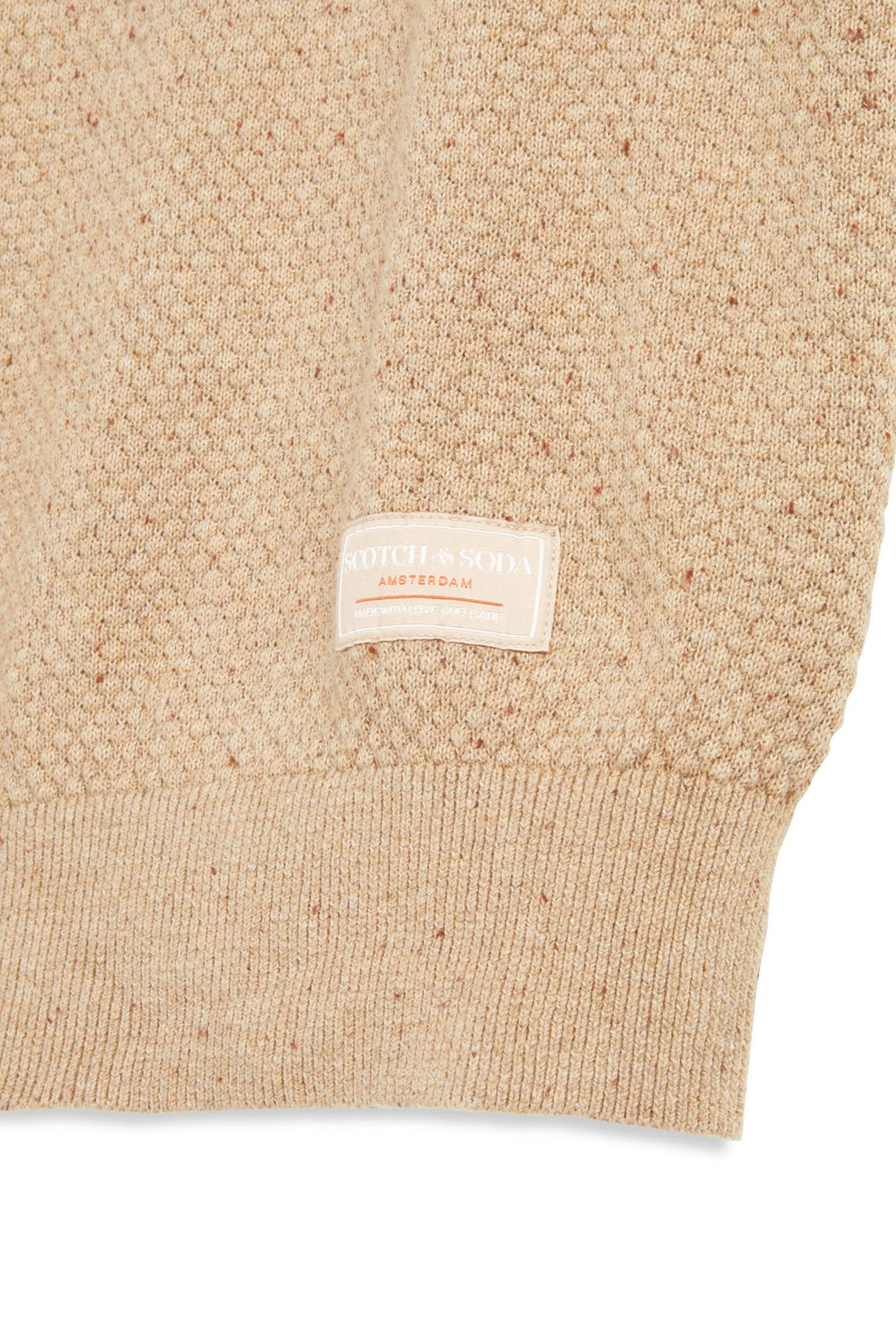 SS NEPS TEXTURE STITCH POLO SWEATER TAUPE 3