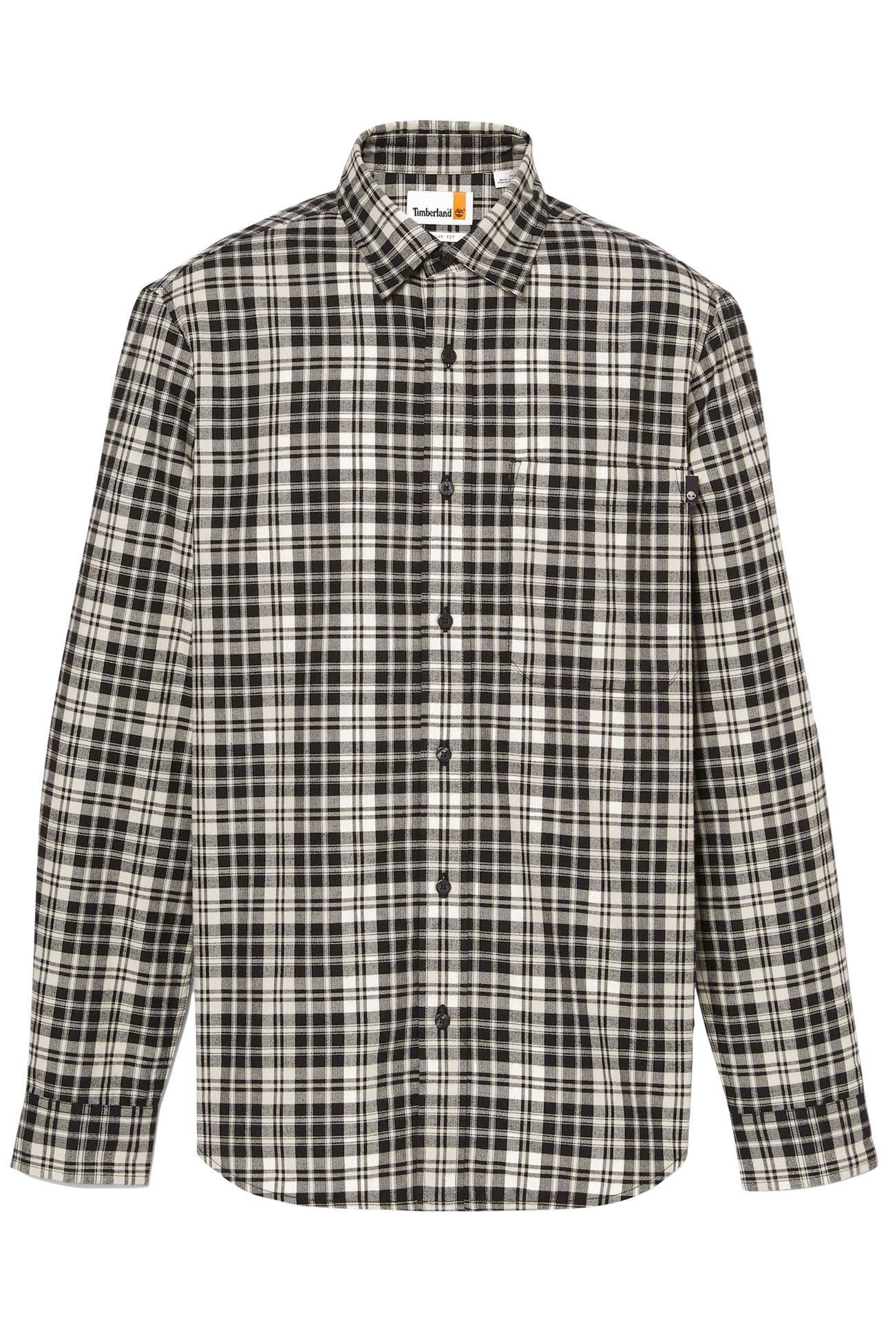 HERRINGBONE FLANNEL PLAID SHIRT BLACK 4
