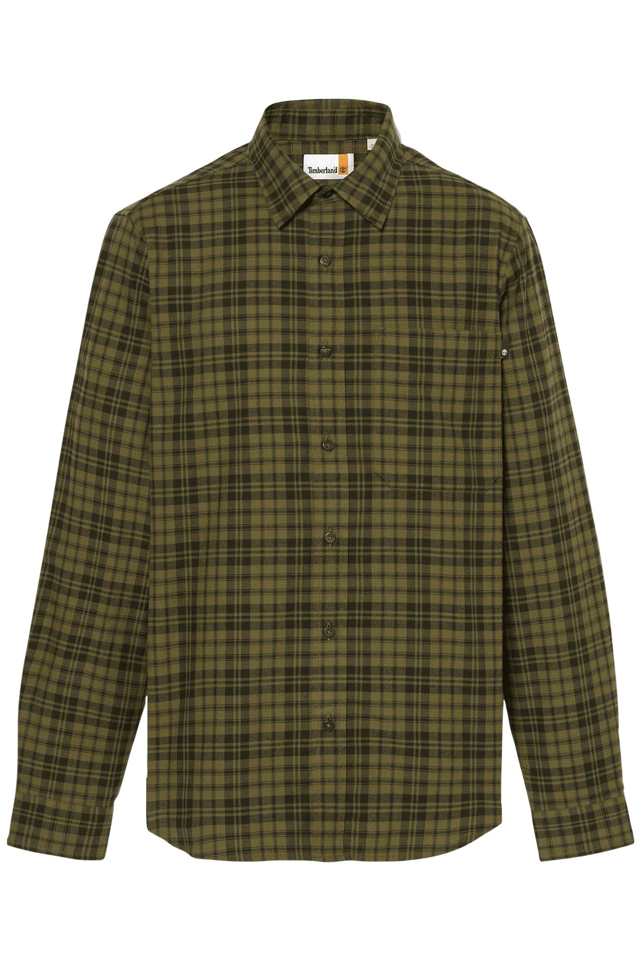 HERRINGBONE FLANNEL PLAID SHIRT DARK OLIVE 4