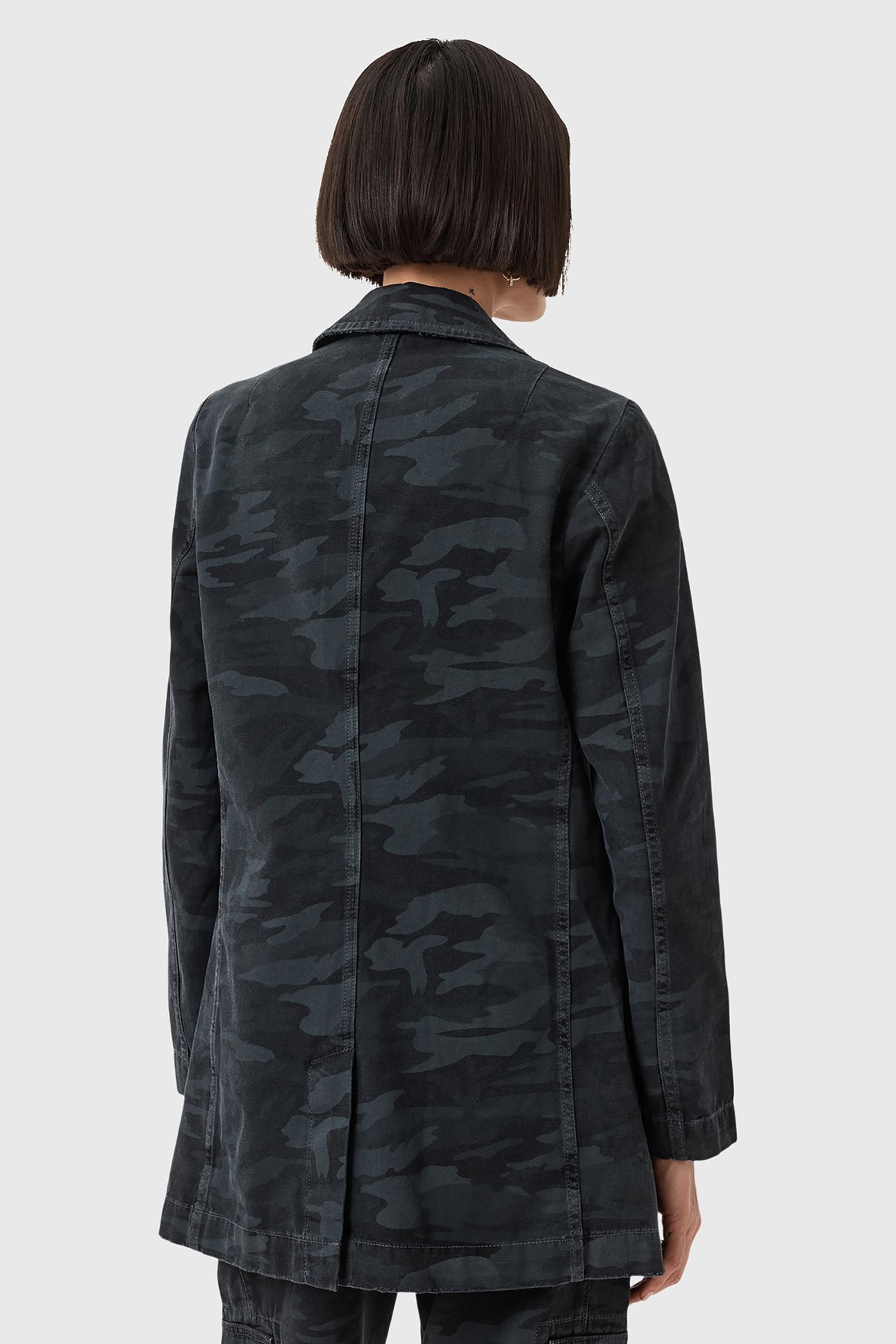 ALEIDA DENIM BLAZER CAMO INK BLUE 5