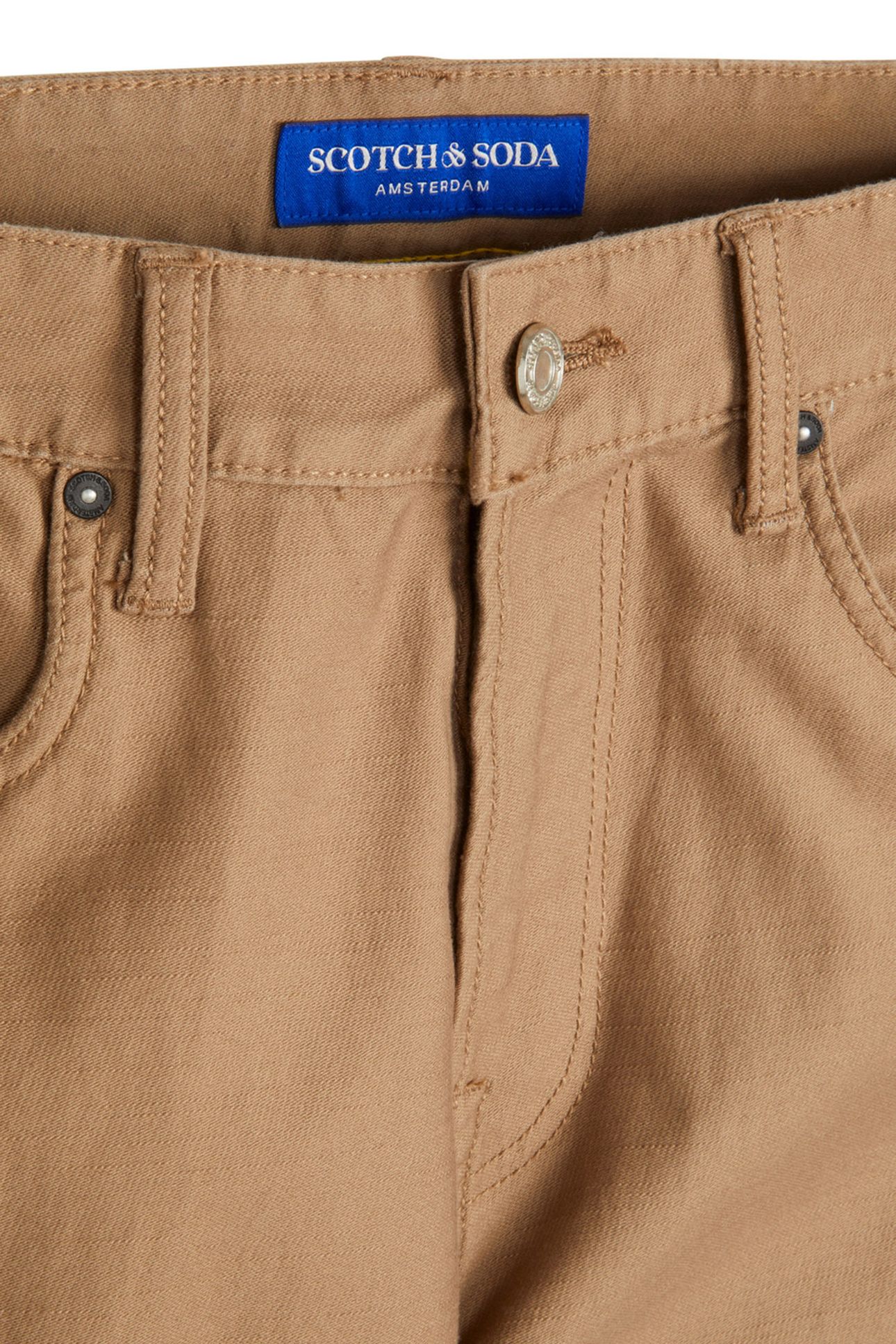 DOBBY COLOR STRAIGHT FIT MEDIUM BROWN 3