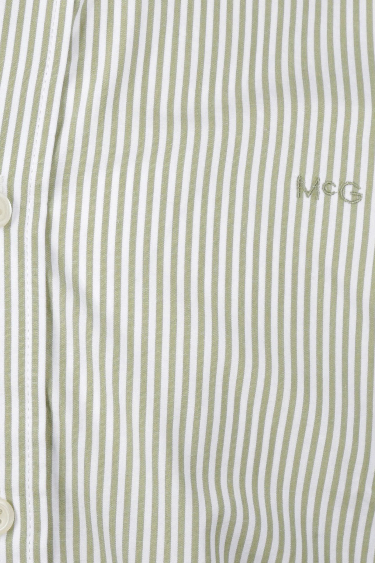 POPLIN STRIPE PEACHED SHIRT MOSS GREEN 9