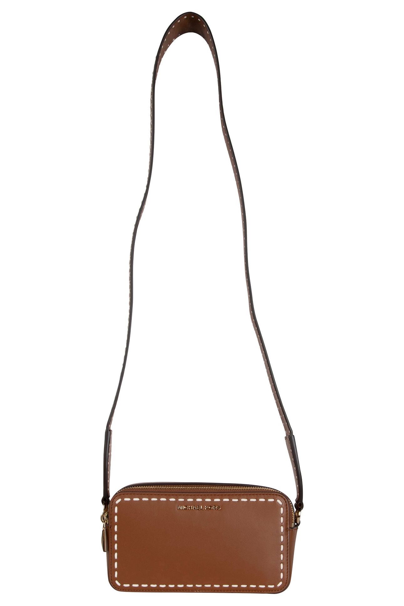 LEATHER CAMERA CROSS BODY BAG IN BROWN 4