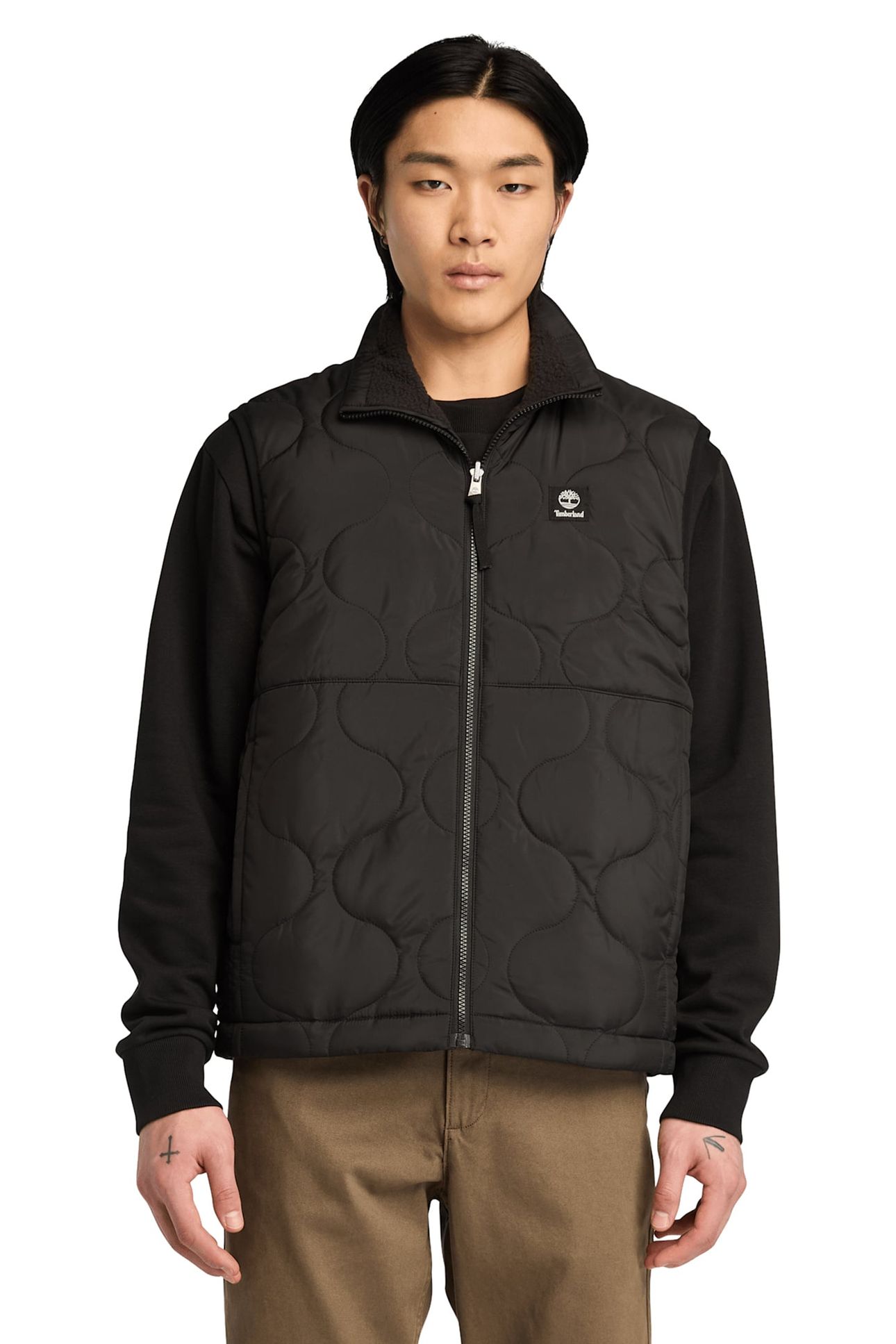 NEWTON REVERSIBLE HIGH PILE FLEECE VEST BLACK 1