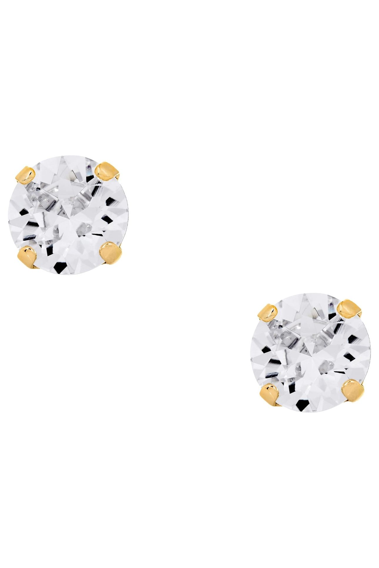 CRYSTAL GOLD EARPINS 1