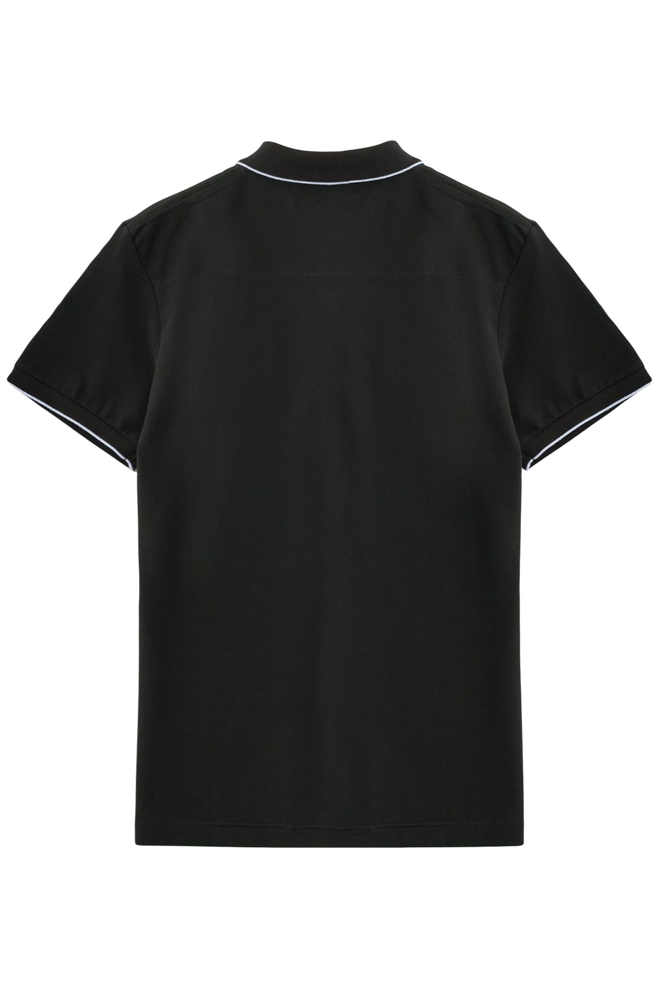 SINGLE TIPPED PIQUE POLO DK GREEN/WHITE 2