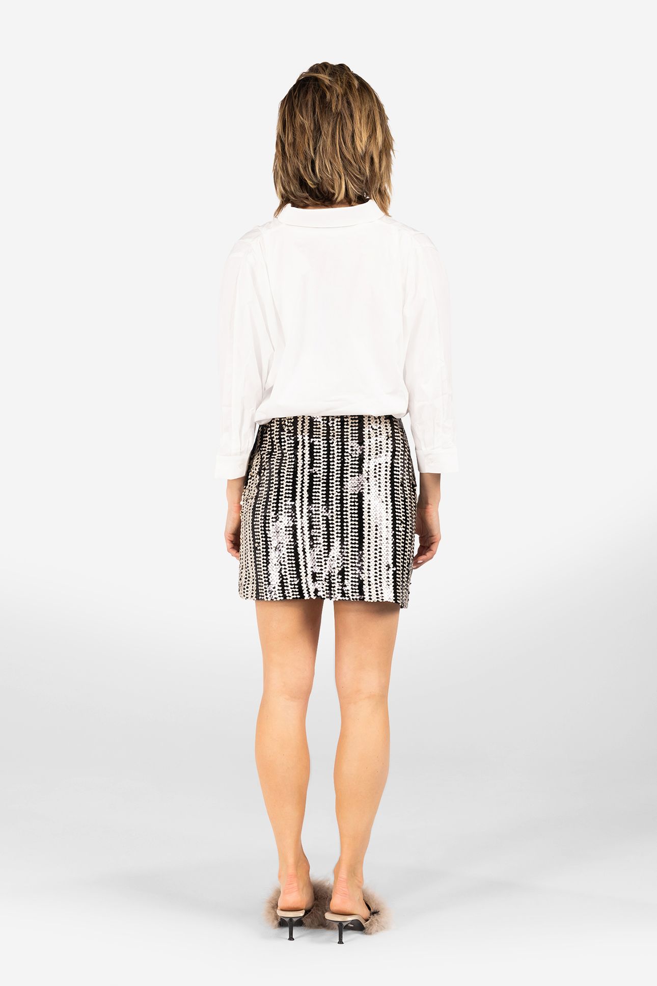 SINARA - PARTY SKIRTS BLACK/ WHITE 2