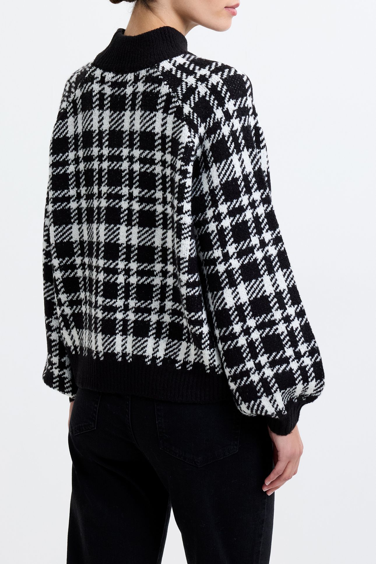 CHECK CREW BLACK / IVORY 4
