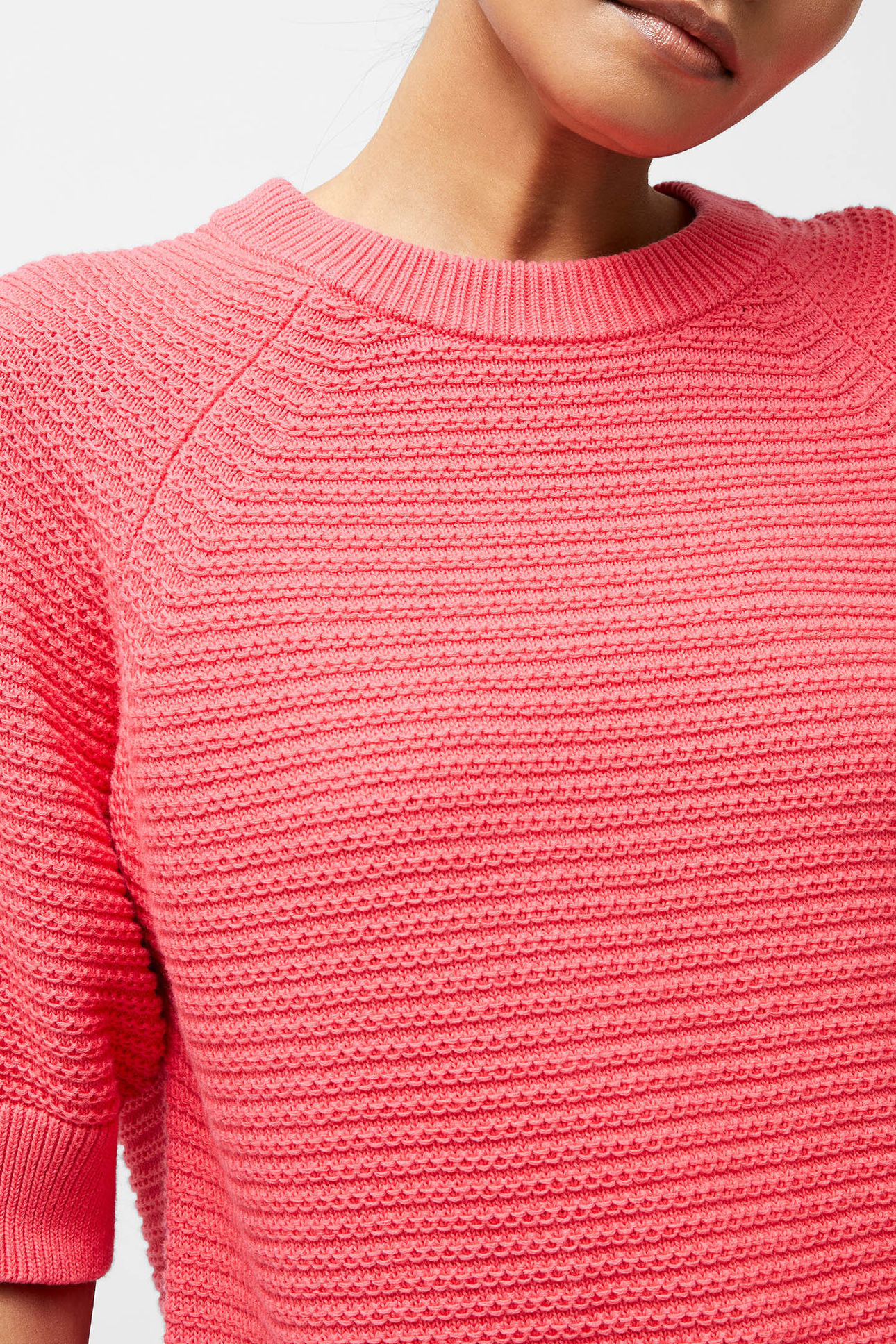 LILY SS HIGH NECK TOP RASPBERRY PINK 4