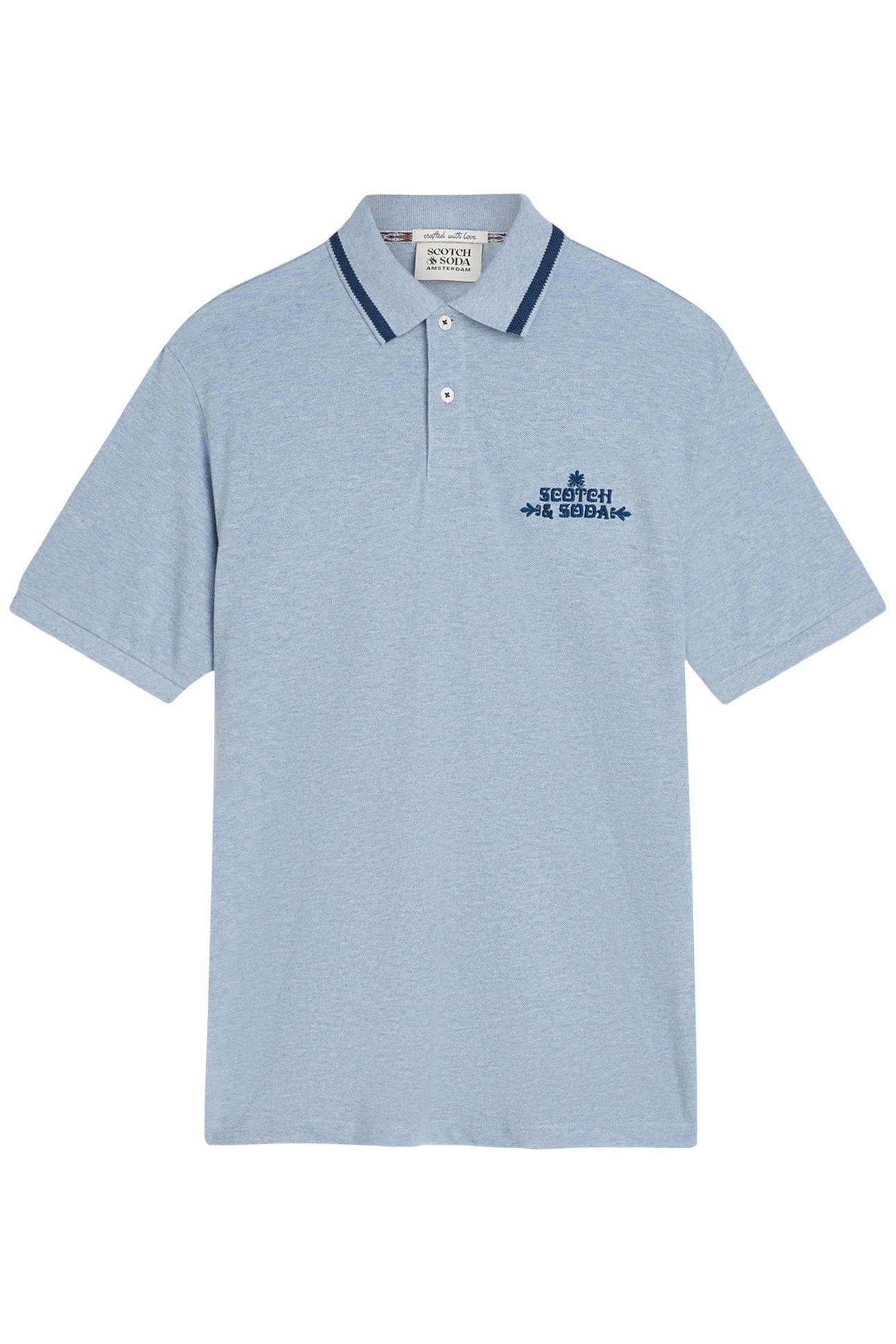 PIQUE SS POLO SKY/PEWTER 1