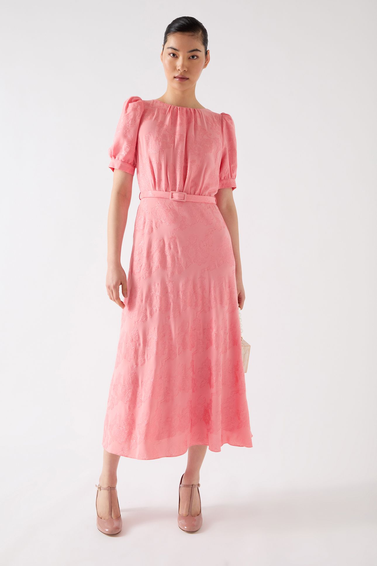 DR PEARL PUFF SLEEVE DR ROSE 1