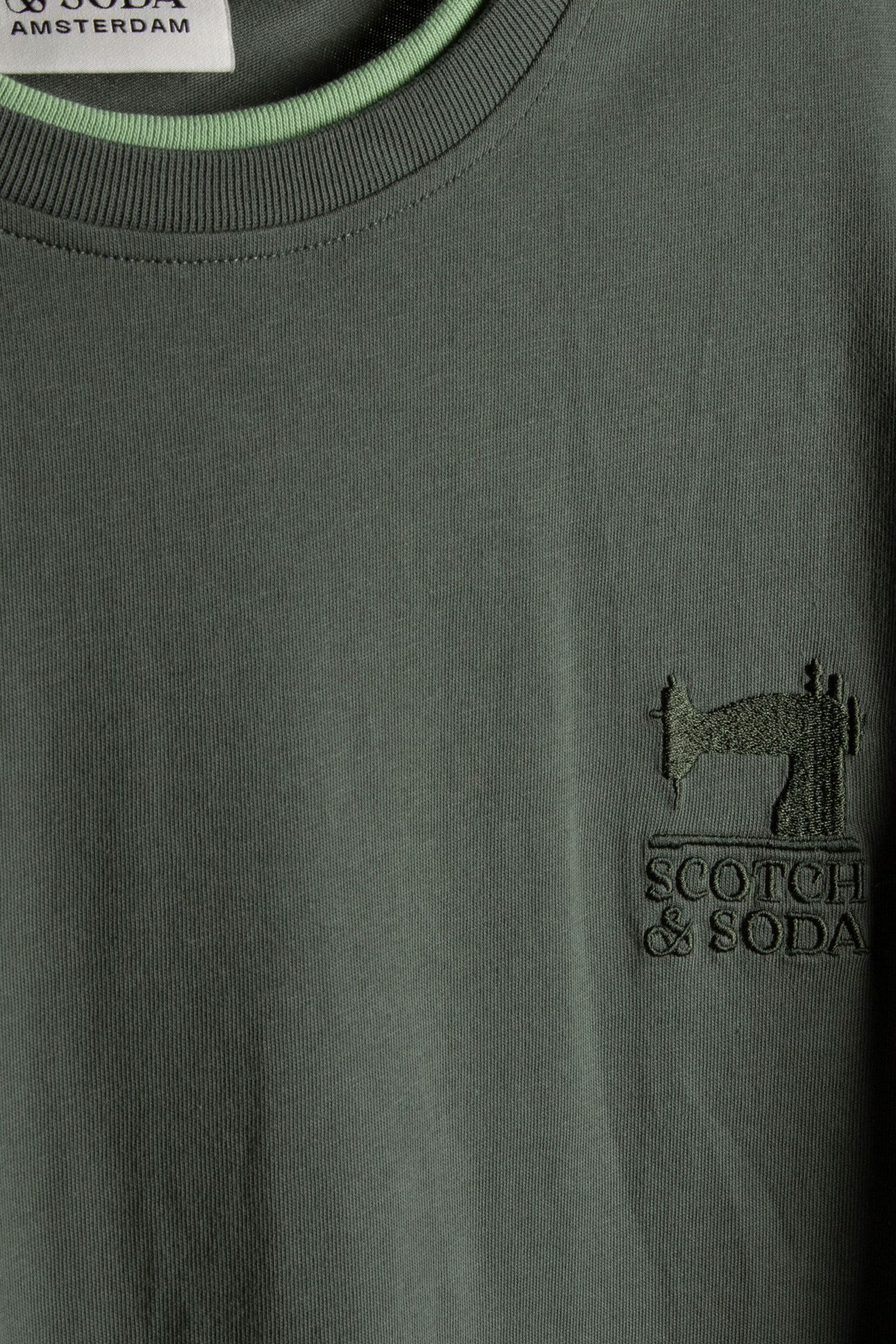 SS DOUBLE NECK GRAPHIC TEE OLIVE/KHAKI 4