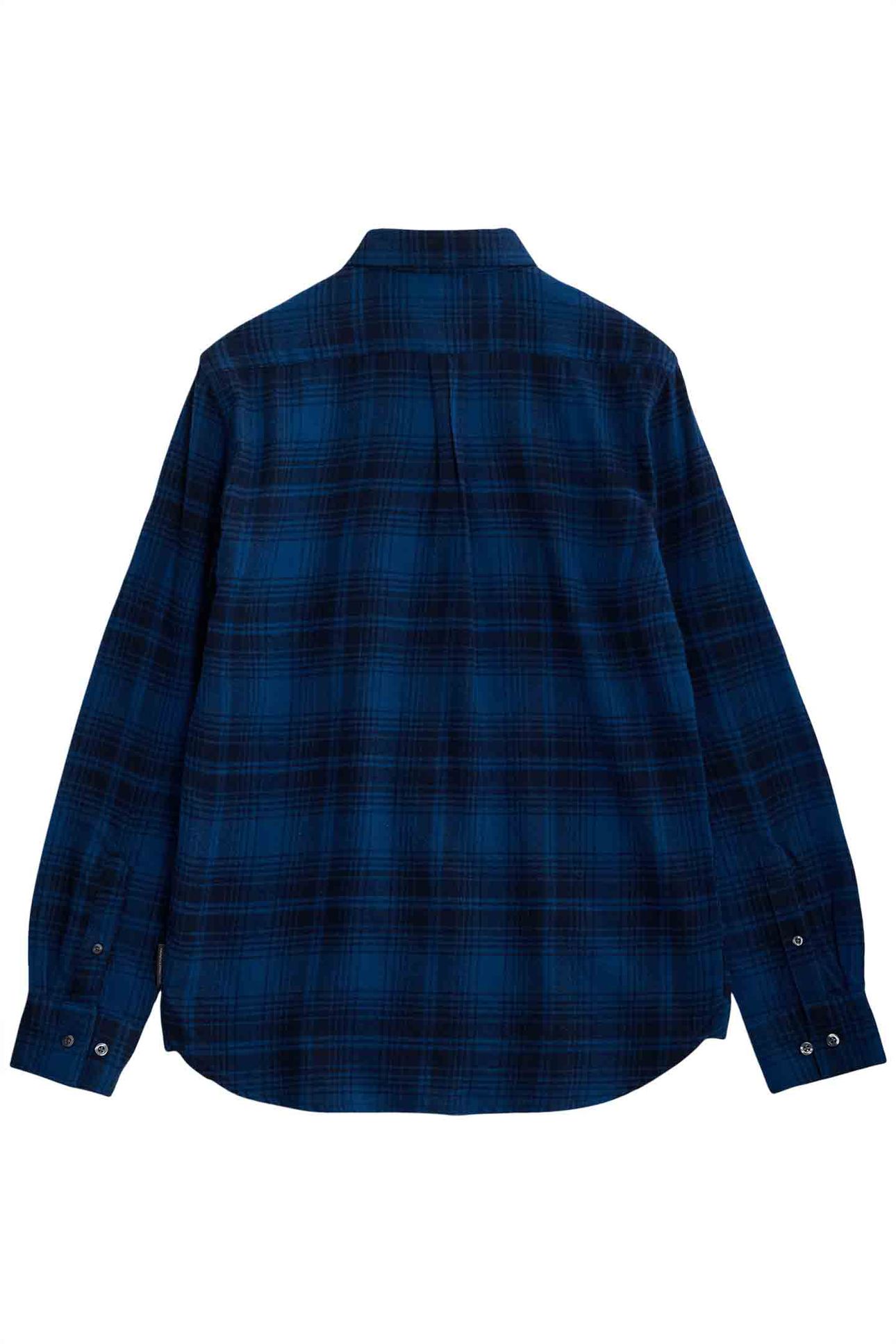 SCOT FLANNEL LS BLUE/MARINE 2