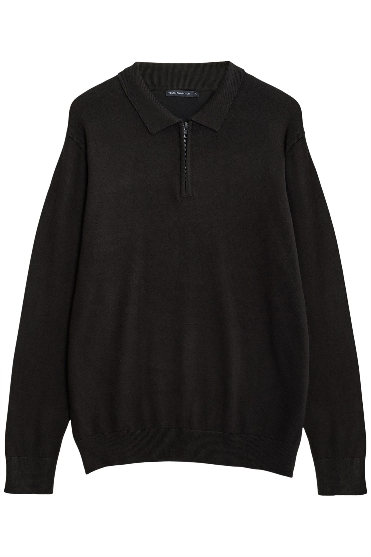 POLO ZIP LS LUXE DK GREEN 1