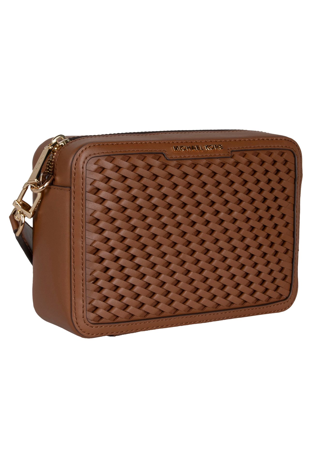 LEATHER CAMERA CROSS BODY BAG IN BROWN 5