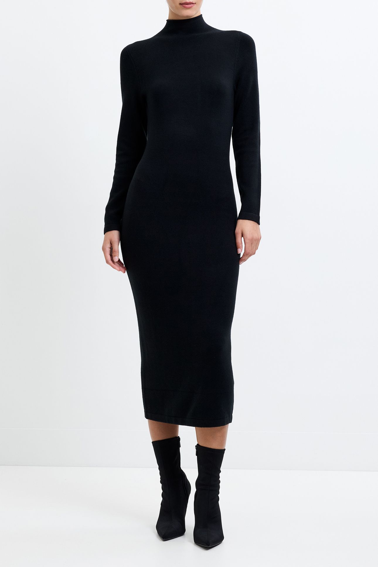 BABYSOFT ROLL NK DRESS BLACK 1