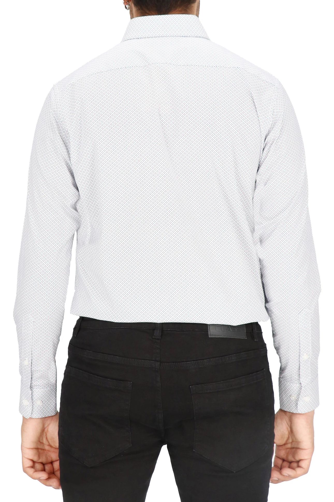 DRESS SHIRT WHITE/GREEN 2