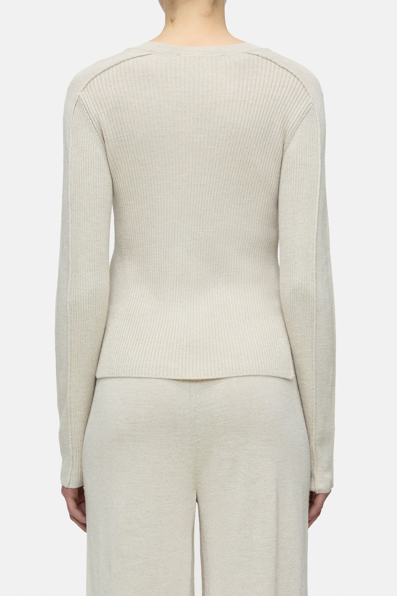 SCOOP NECK LONGSLEEVE KNITS SABBIA BEIGE 3