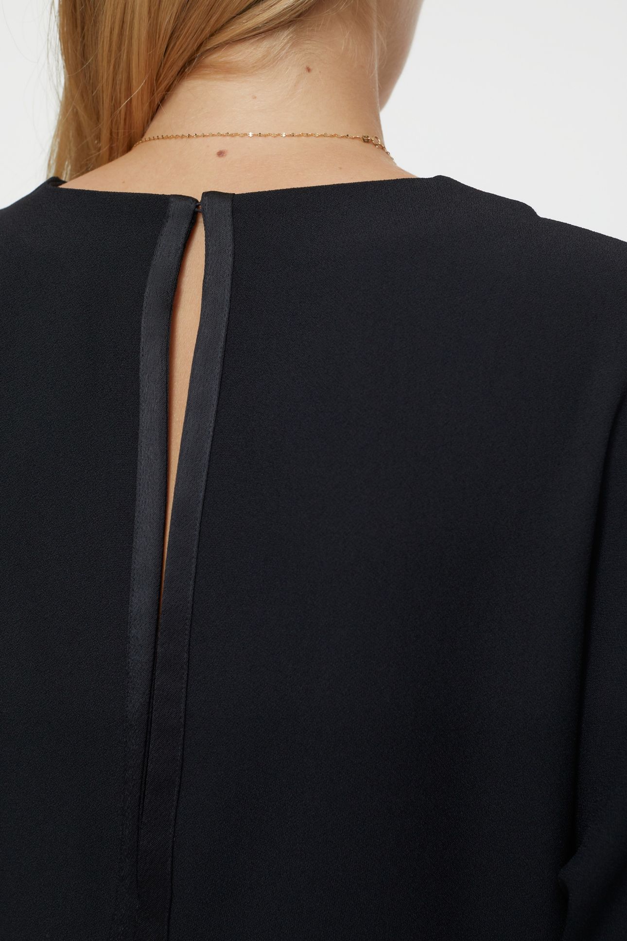 MIDI LENGTH SLEEVE DRESS BLACK 5