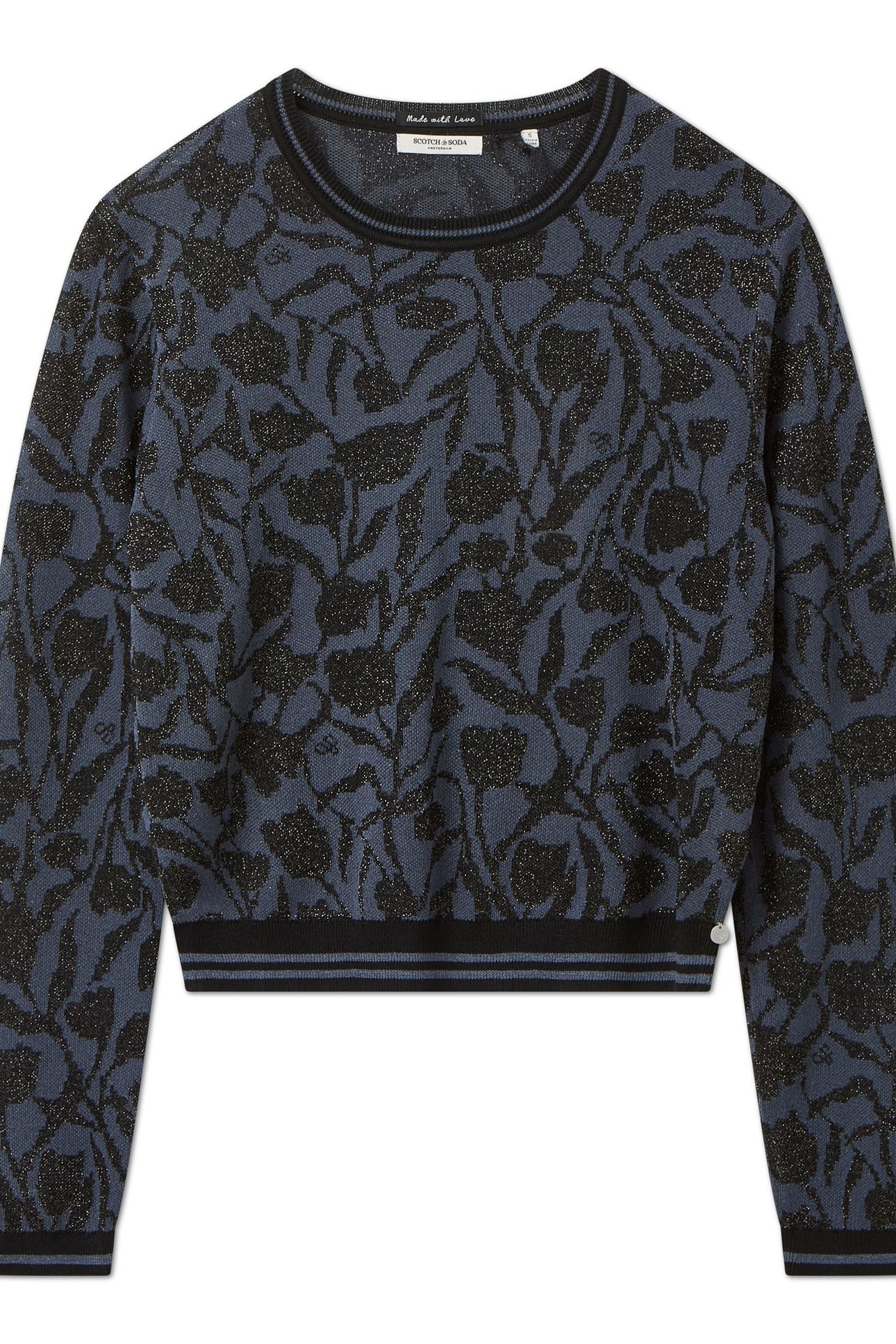 JACQUARD PULLOVER SEABORNE/ BLACK NIGHT LUREX 5
