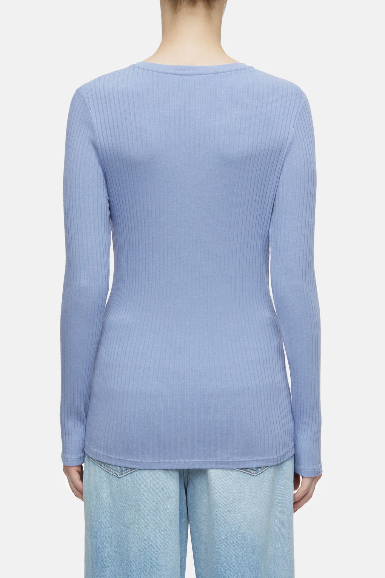 HALF PLACKET LONGSLEEVE T-SHIRTS BLUE HORIZON 3
