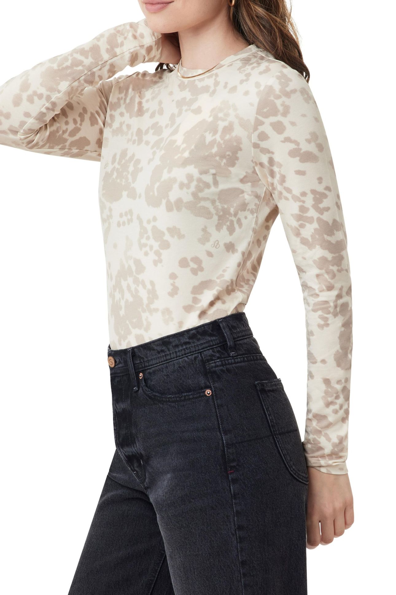 CREW NECK WHITECAP GRAY COW PRINT 4