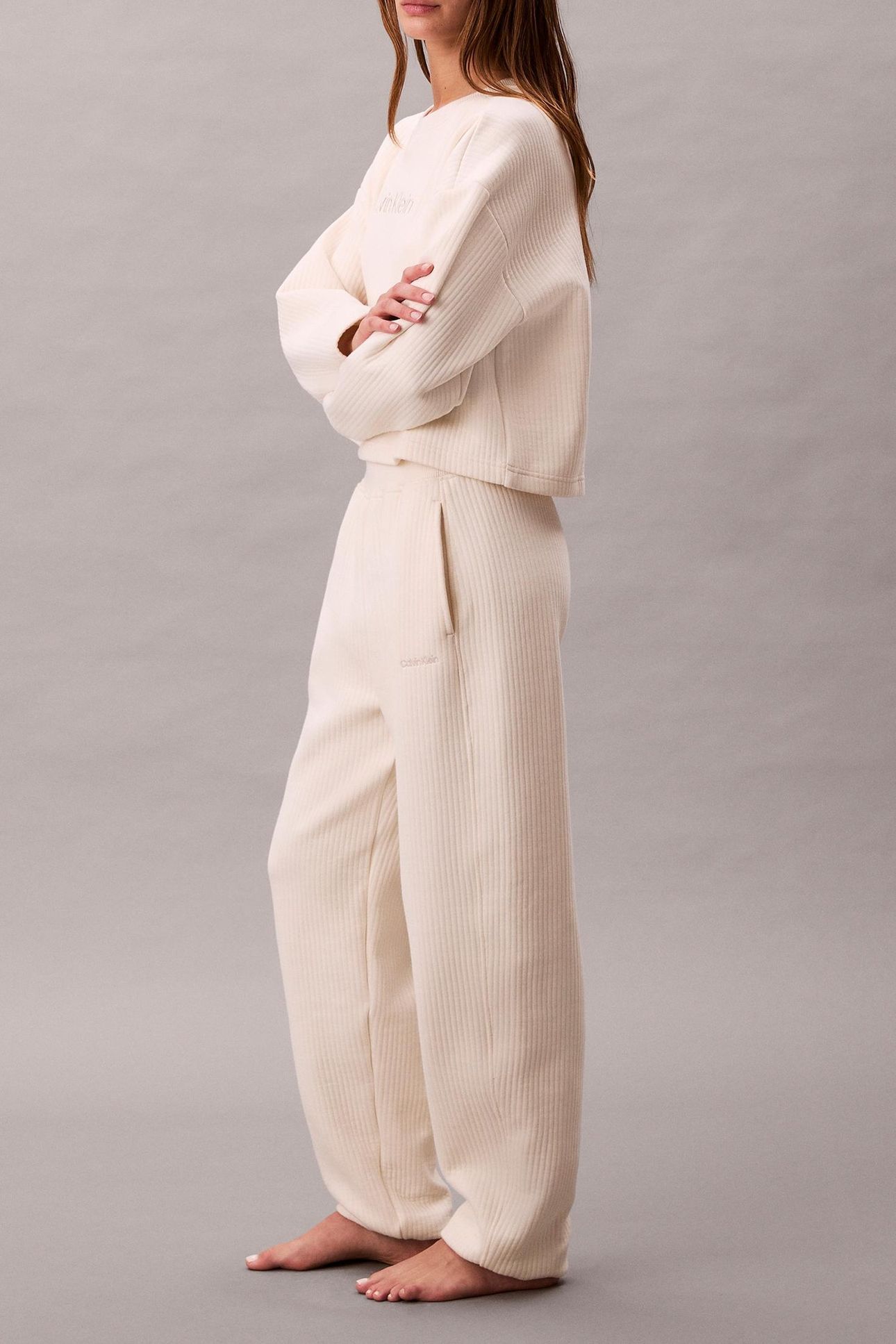 QUILTED JOGGER IVORY 3