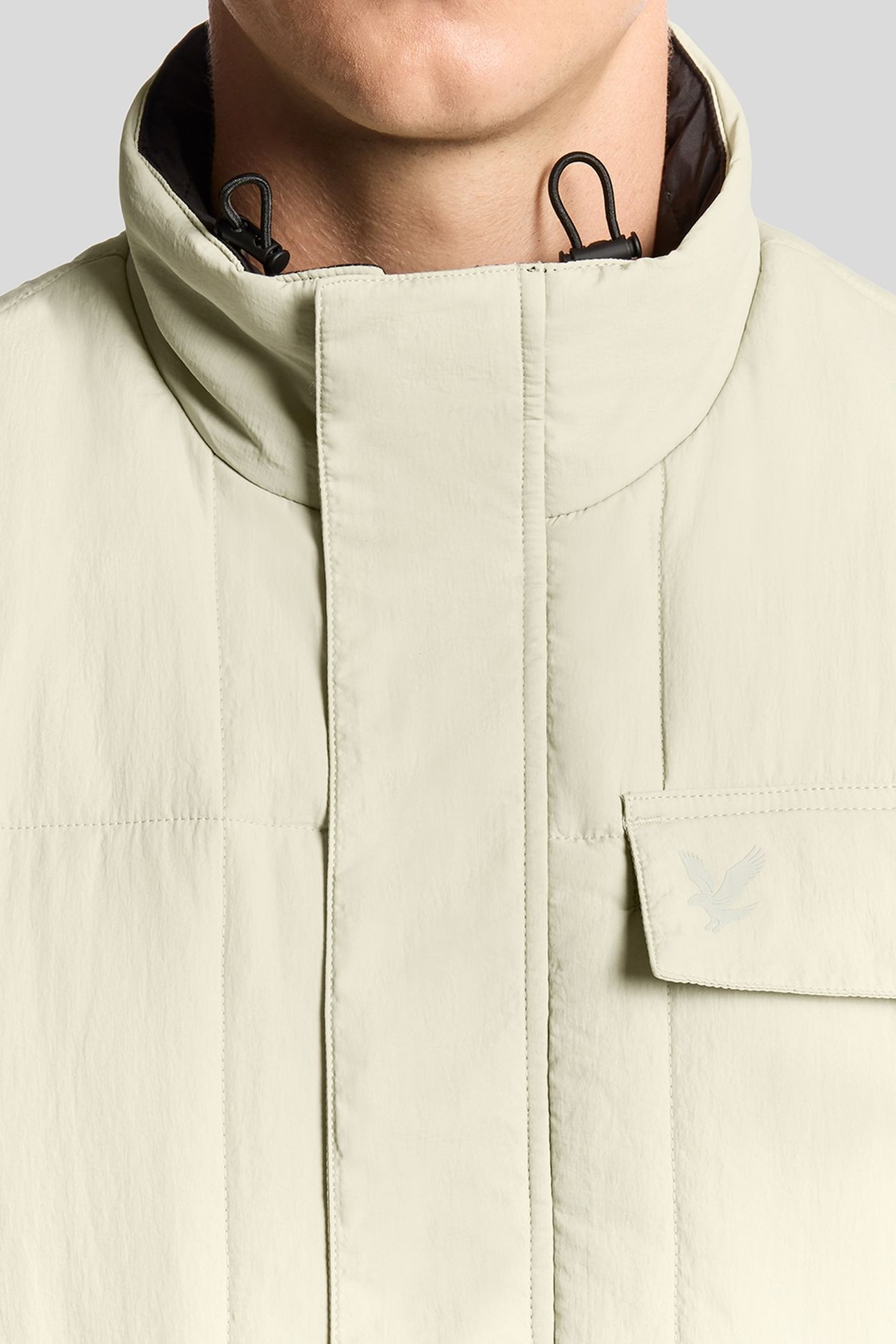 QUILTED SHELL GILET GREY TAUPE 4