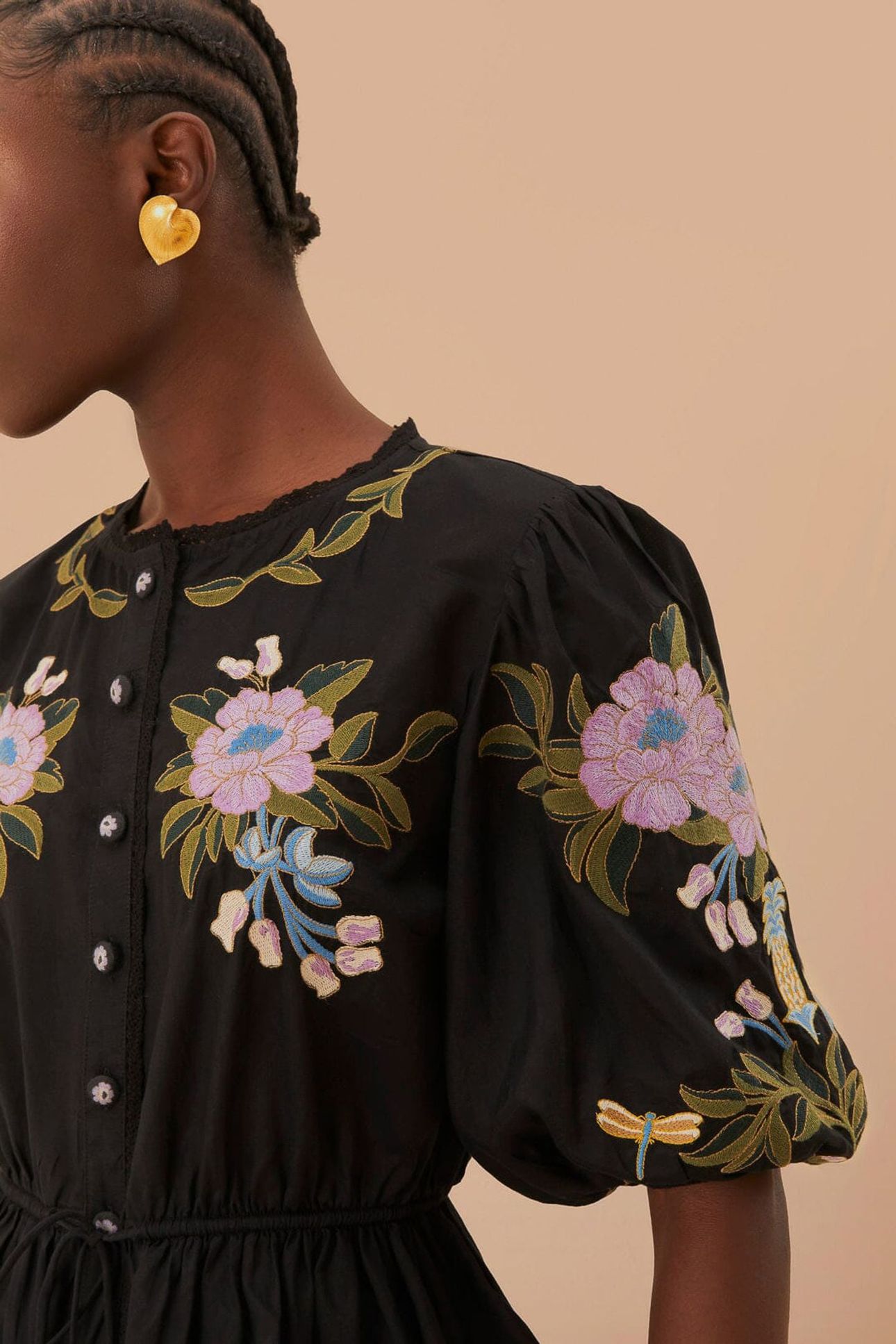 WINTER GARDEN EMBROIDERED SHORT SLEEVE BLOUSE 3