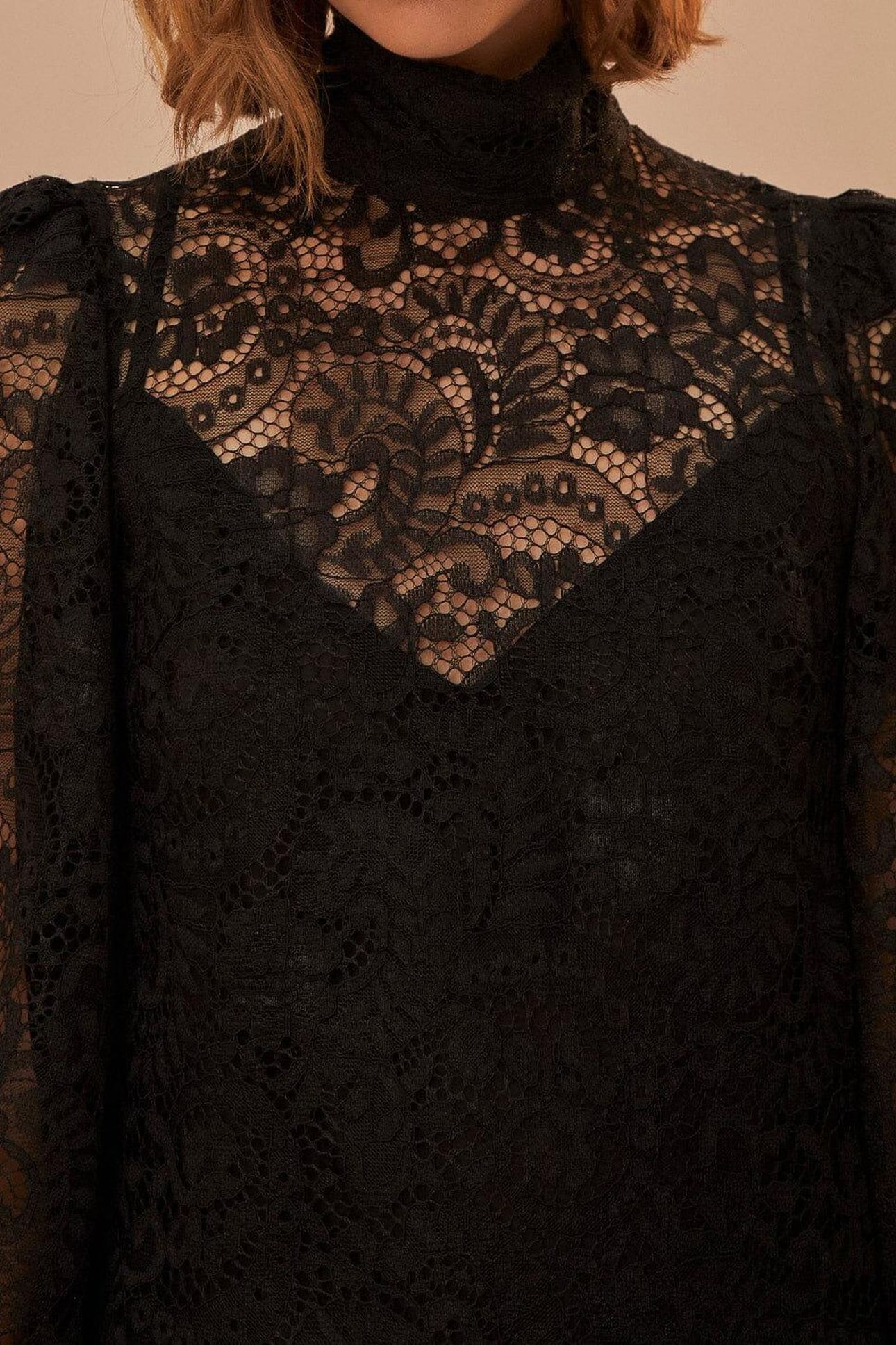 LACE BLACK MIDI DRESS 5