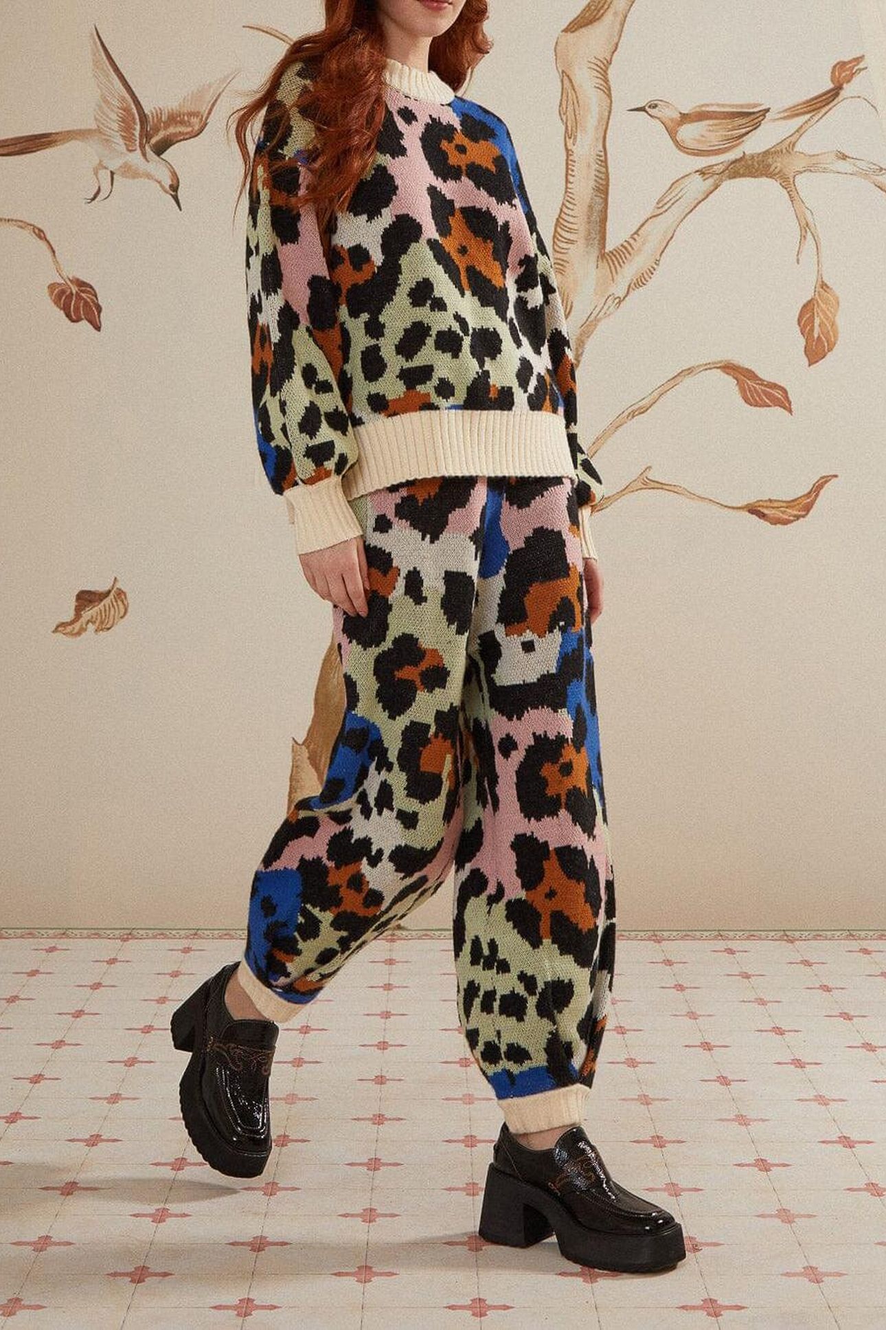 COLORFUL LEOPARDS KNIT PANTS 4