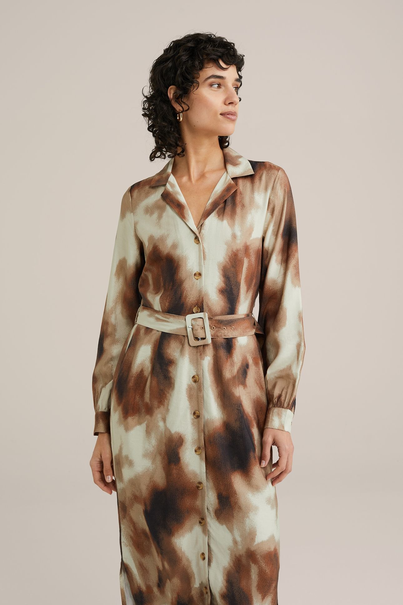 DRESS MID LENGTH BROWN 11