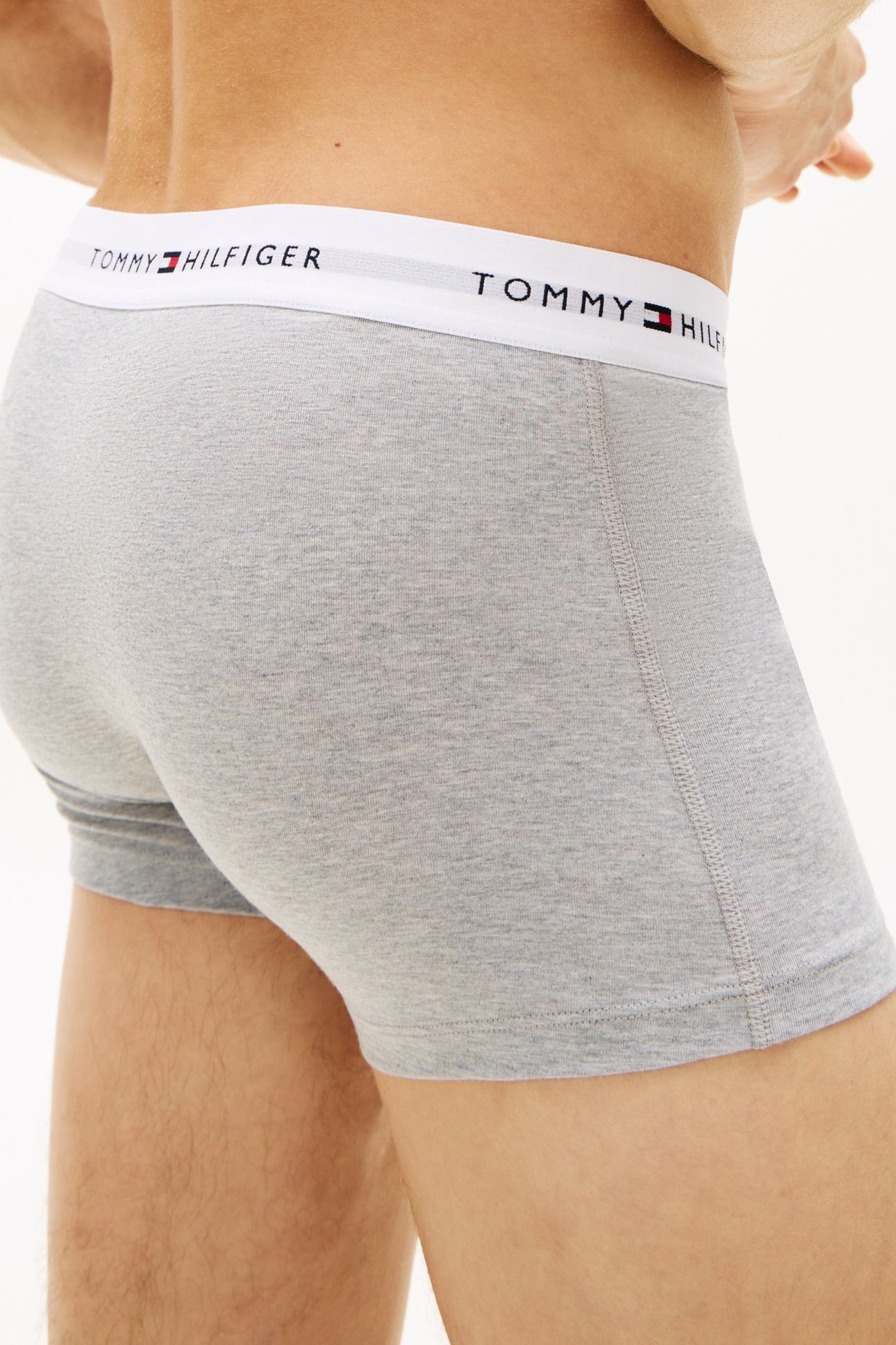 3-PACK LOGO TRUNKS GREY HEATHER/BLACK/WHITE 8