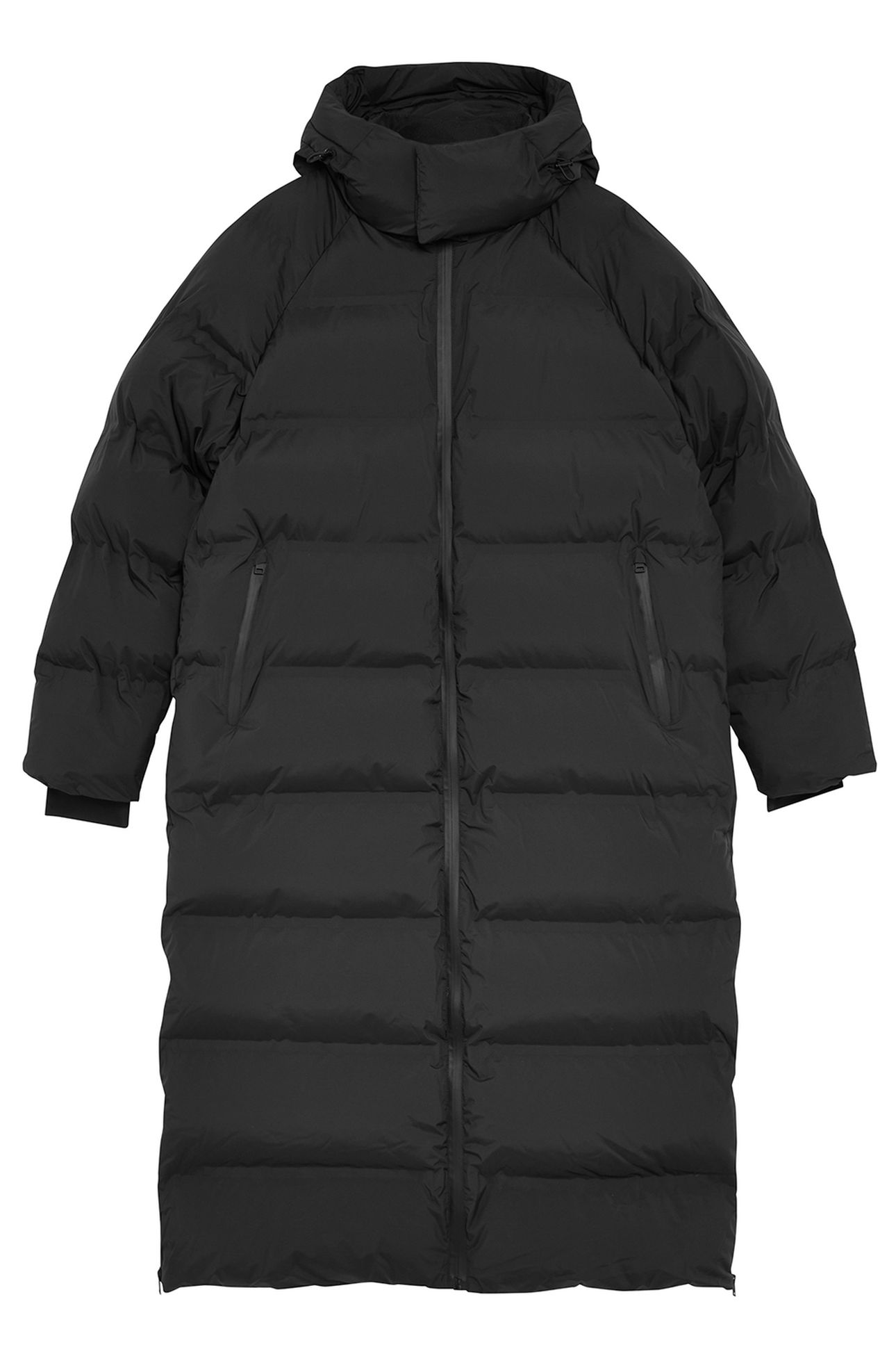 WELDED LONGLINE PUFFER JACKET JET BLACK 4