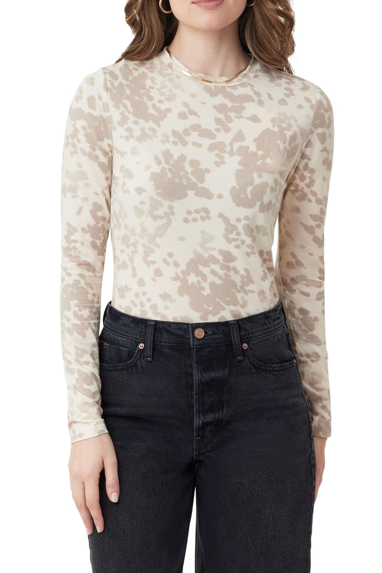 CREW NECK WHITECAP GRAY COW PRINT 2