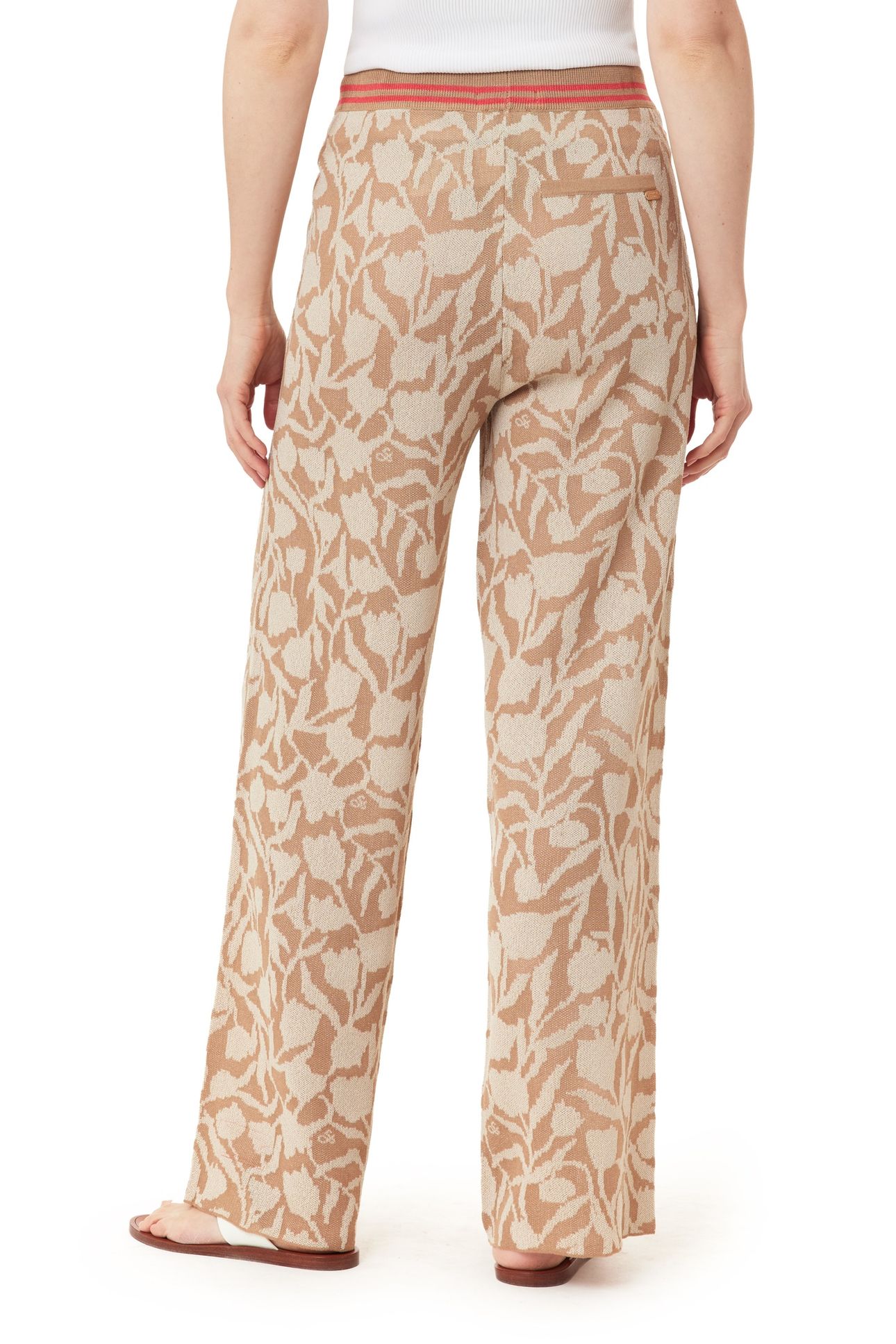 DRAWSTRING PANT OATMEAL HEATHER TULIPS 4