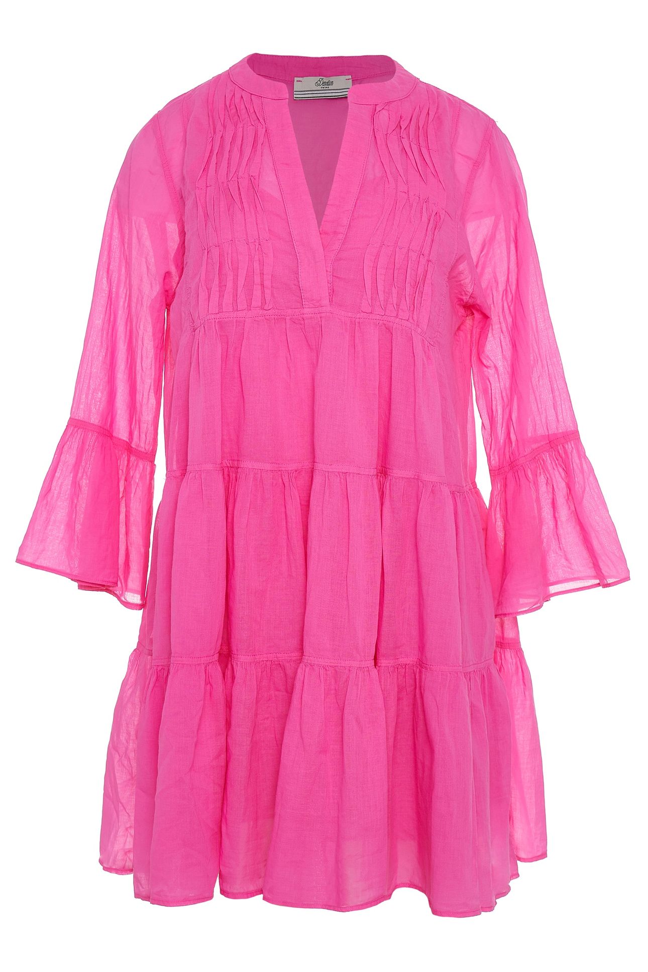 SYMBOL MIDI DRESS VOILE FUSHIA 1