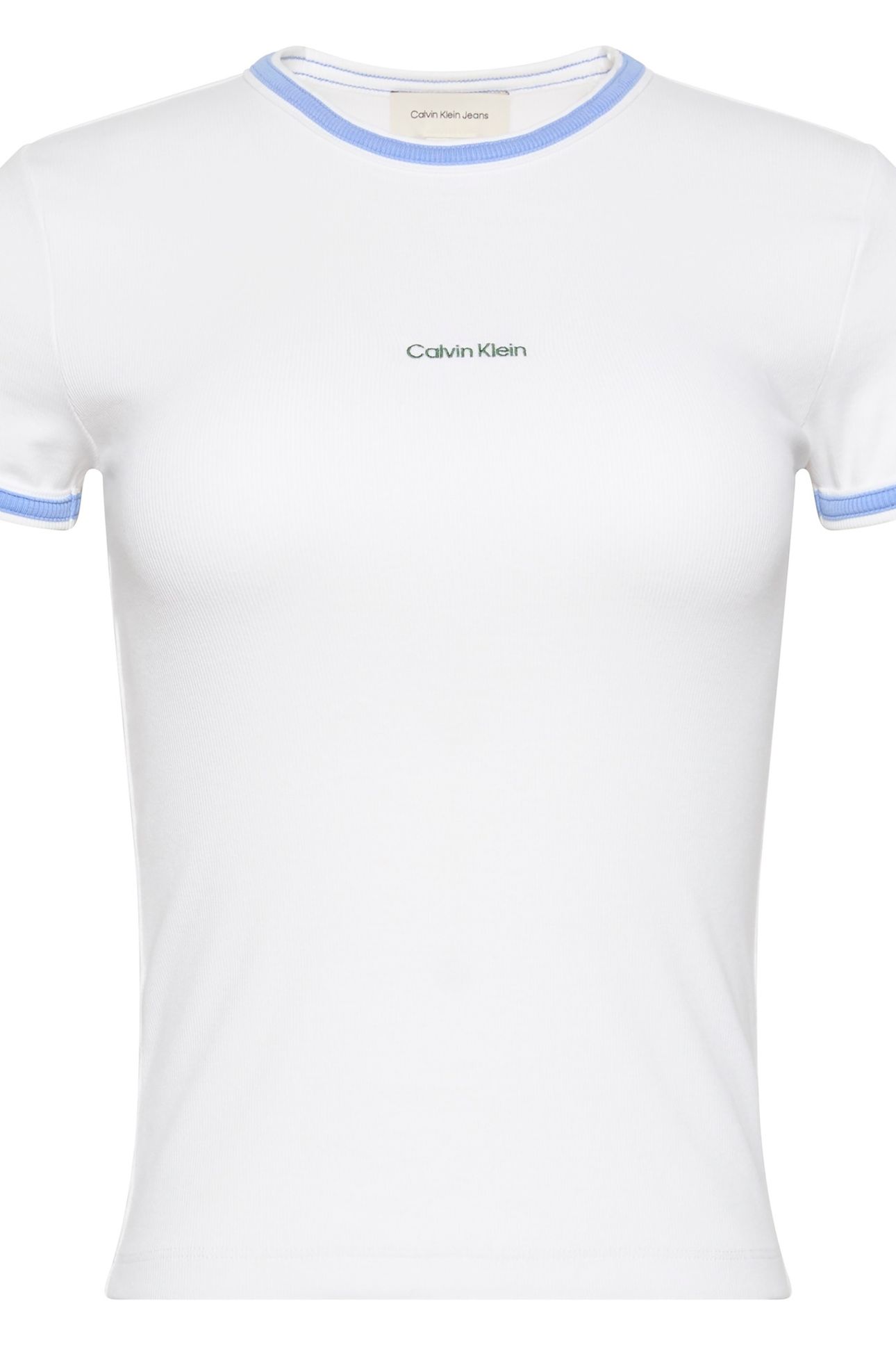 SS COLOR BLOCK COTTON TEE BRILLIANT WHITE 2