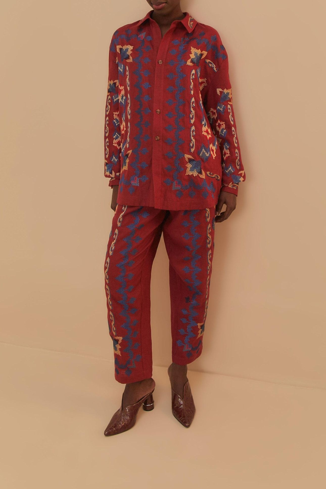 FLORAL EMBROIDERY JACQUARD SHIRT 2