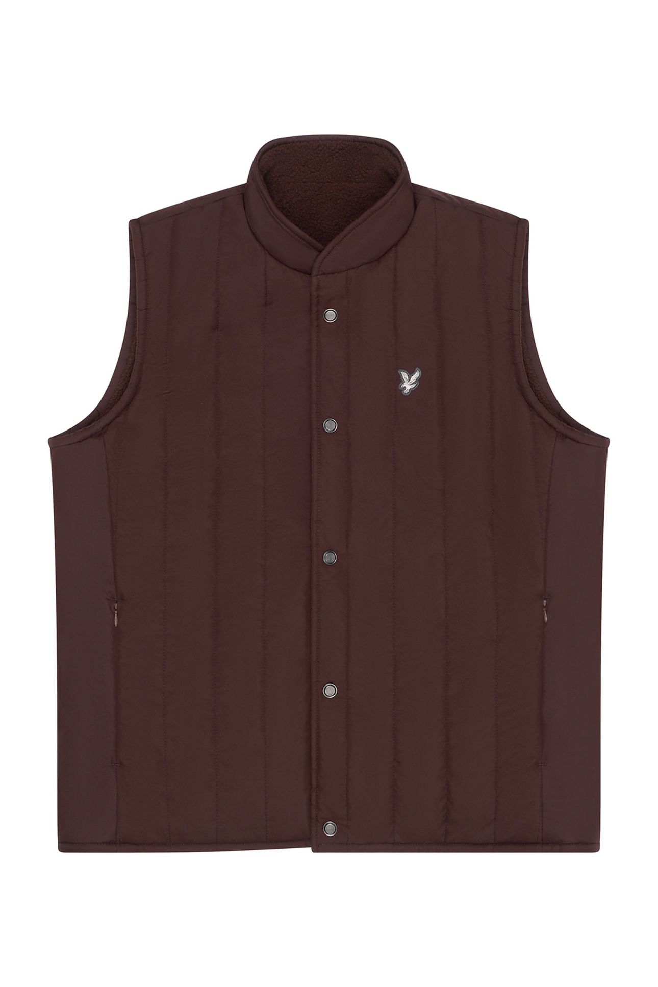 REVERSIBLE QUILTED GILET RUBBER RED 4